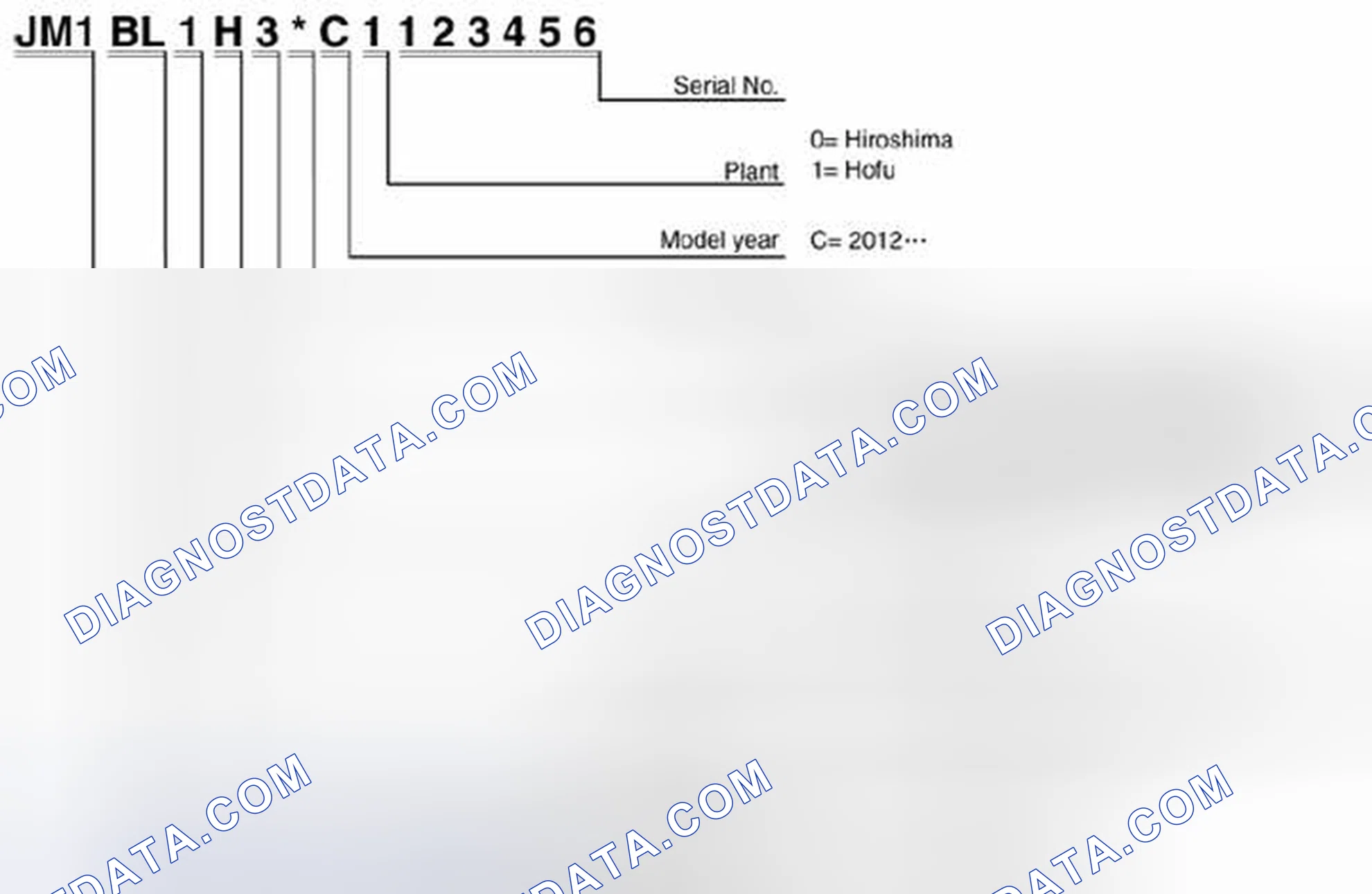 Scheme 1: Vehicle Identification Number Breakdown
