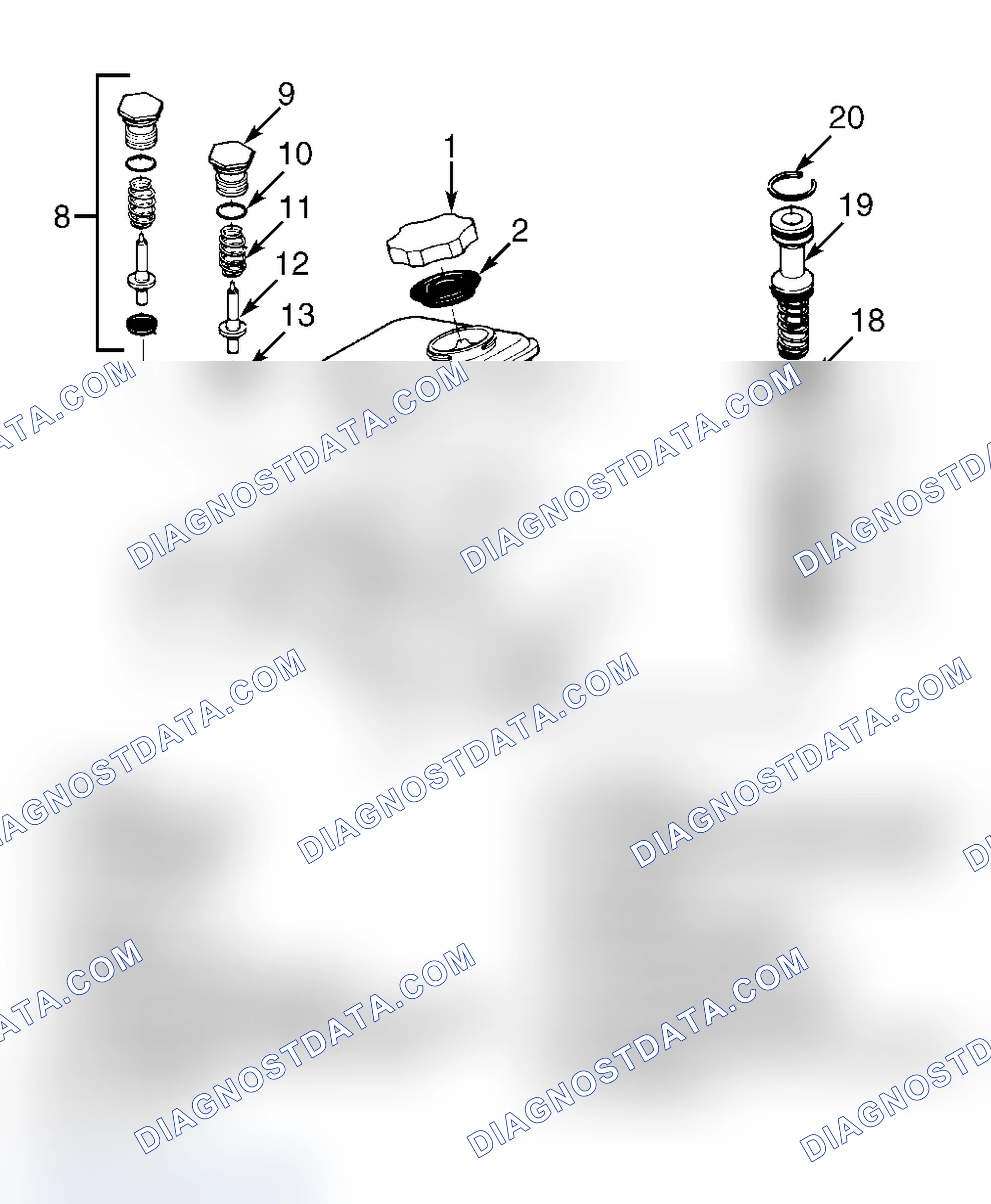 Scheme 23: Exploded View Of Composite Master Cylinder (Lumina APV, Silhouette & Trans Sport)