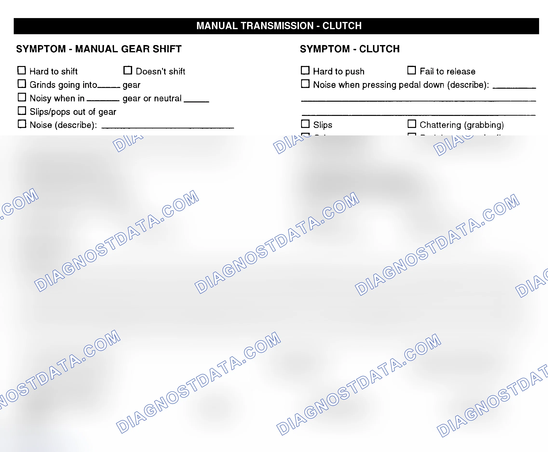 Scheme 10: Manual Transmission & Clutch
