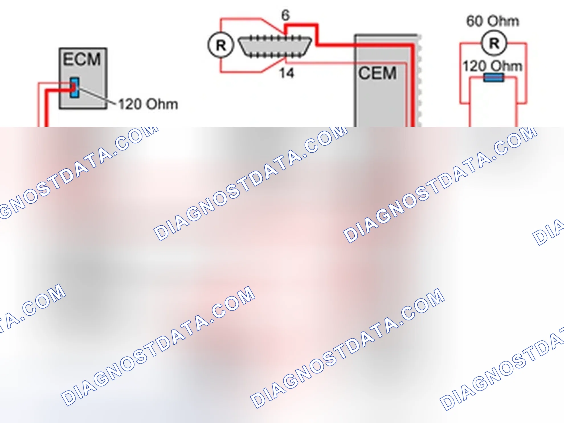 Scheme 278: RESISTANCE MEASUREMENT IN HIGH-SPEED NET HS CAN (HIGH SPEED), EXAMPLE