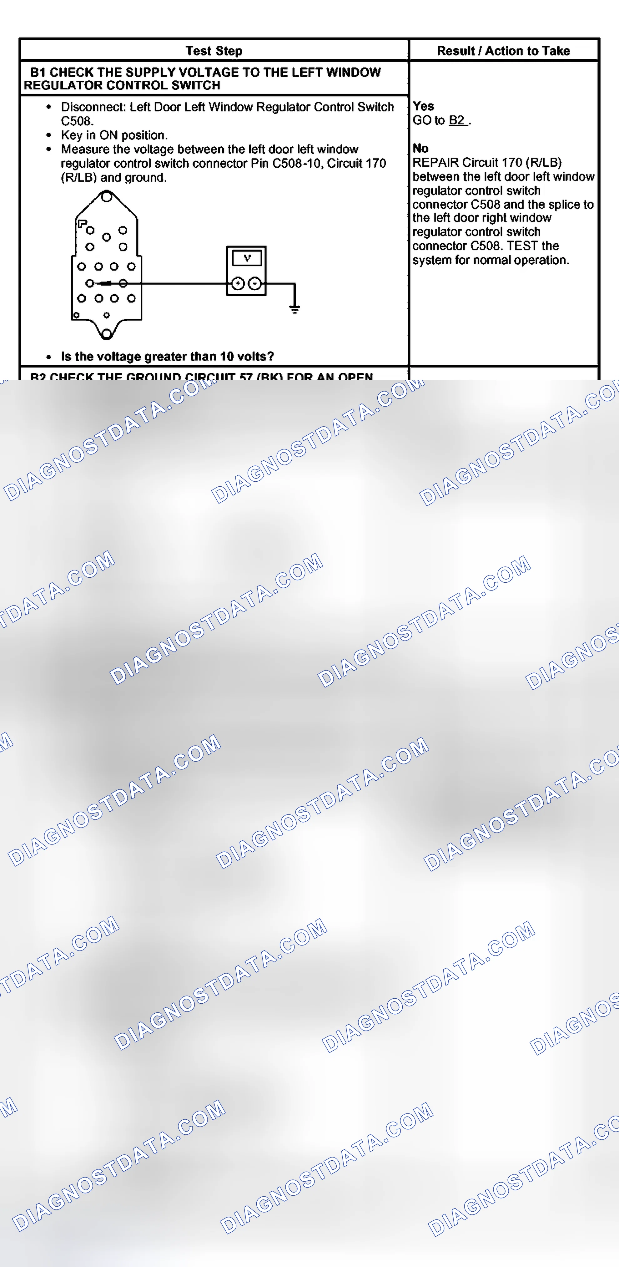 Scheme 6: PINPOINT TEST B: SINGLE POWER WINDOW IS INOPERATIVE (LH)
