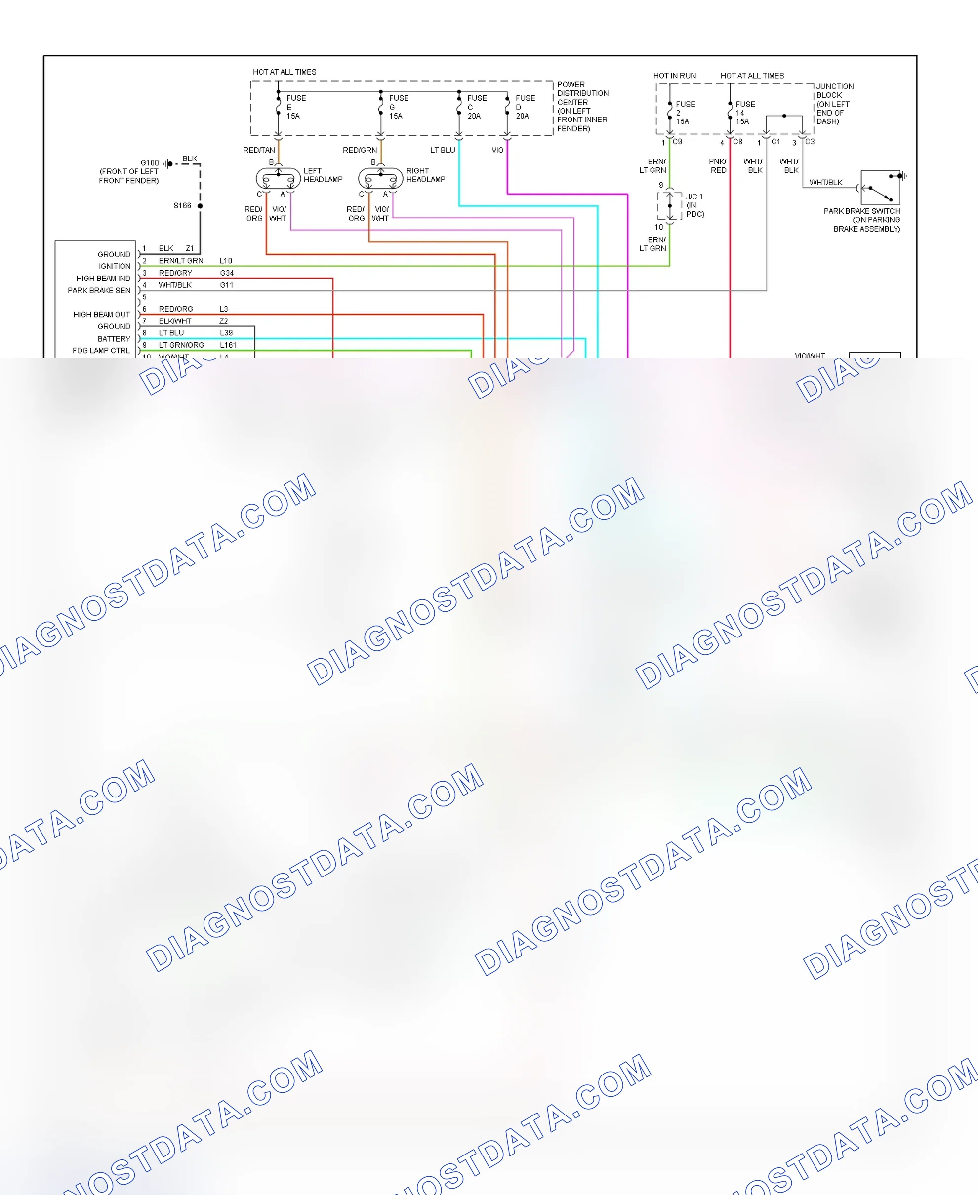 Scheme 18: Daytime Running Lights Wiring Diagram (Durango)
