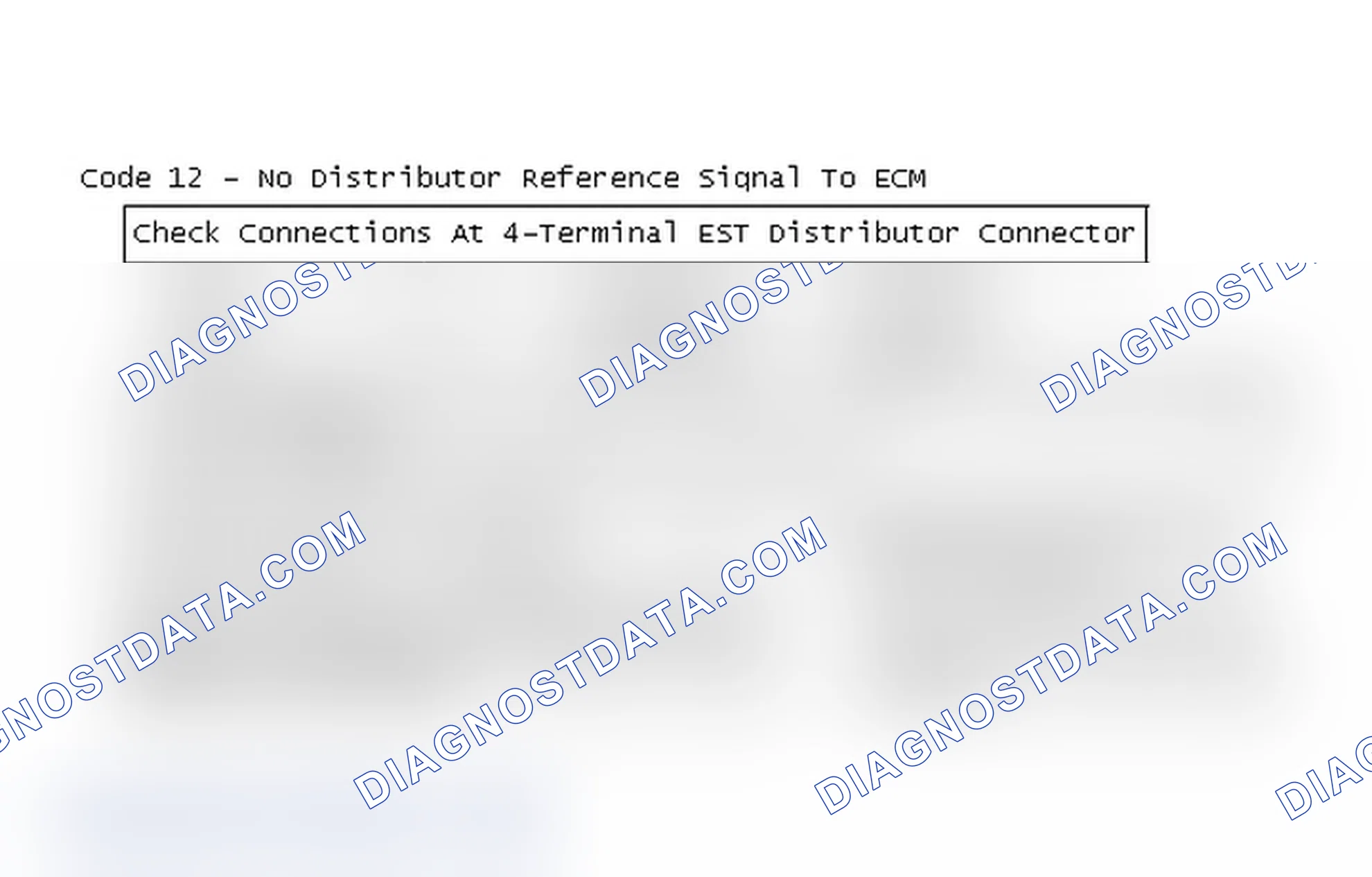 Scheme 164: Flow Chart - Code 12 - No Distributor Reference Signal To ECM