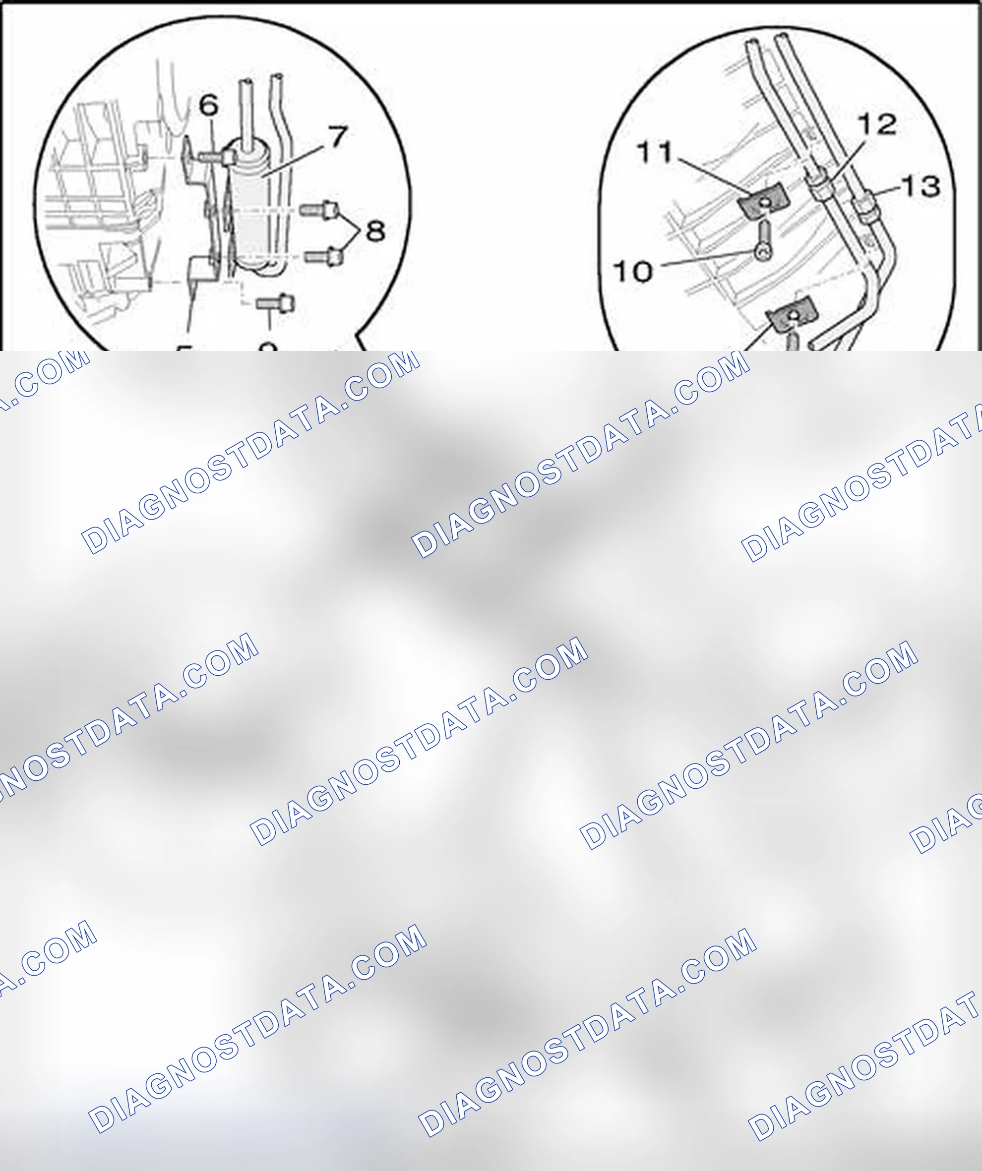 Scheme 1390: ATF lines, ATF cooler and auxiliary ATF filter (vehicles with 2.0 L TFSI engine)