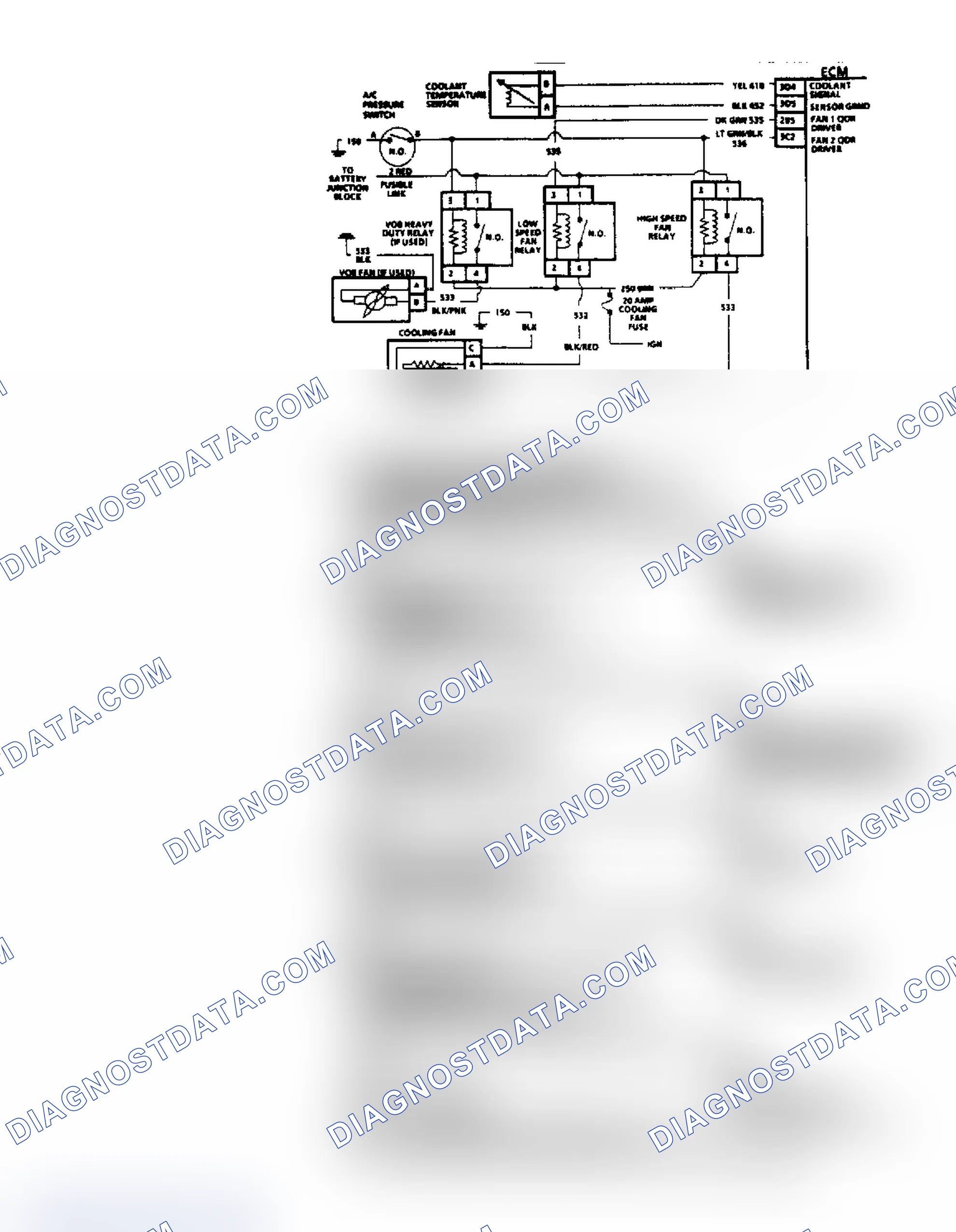 Scheme 60: Chart C-12C, Coolant Fan Check