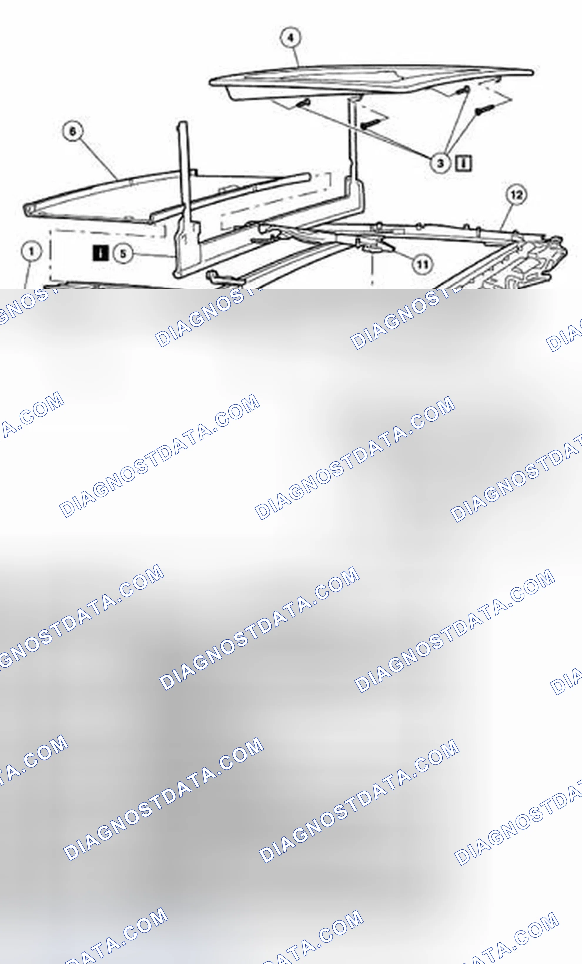 Scheme 27: Roof Opening Panel Drive Cables and Guide Rails