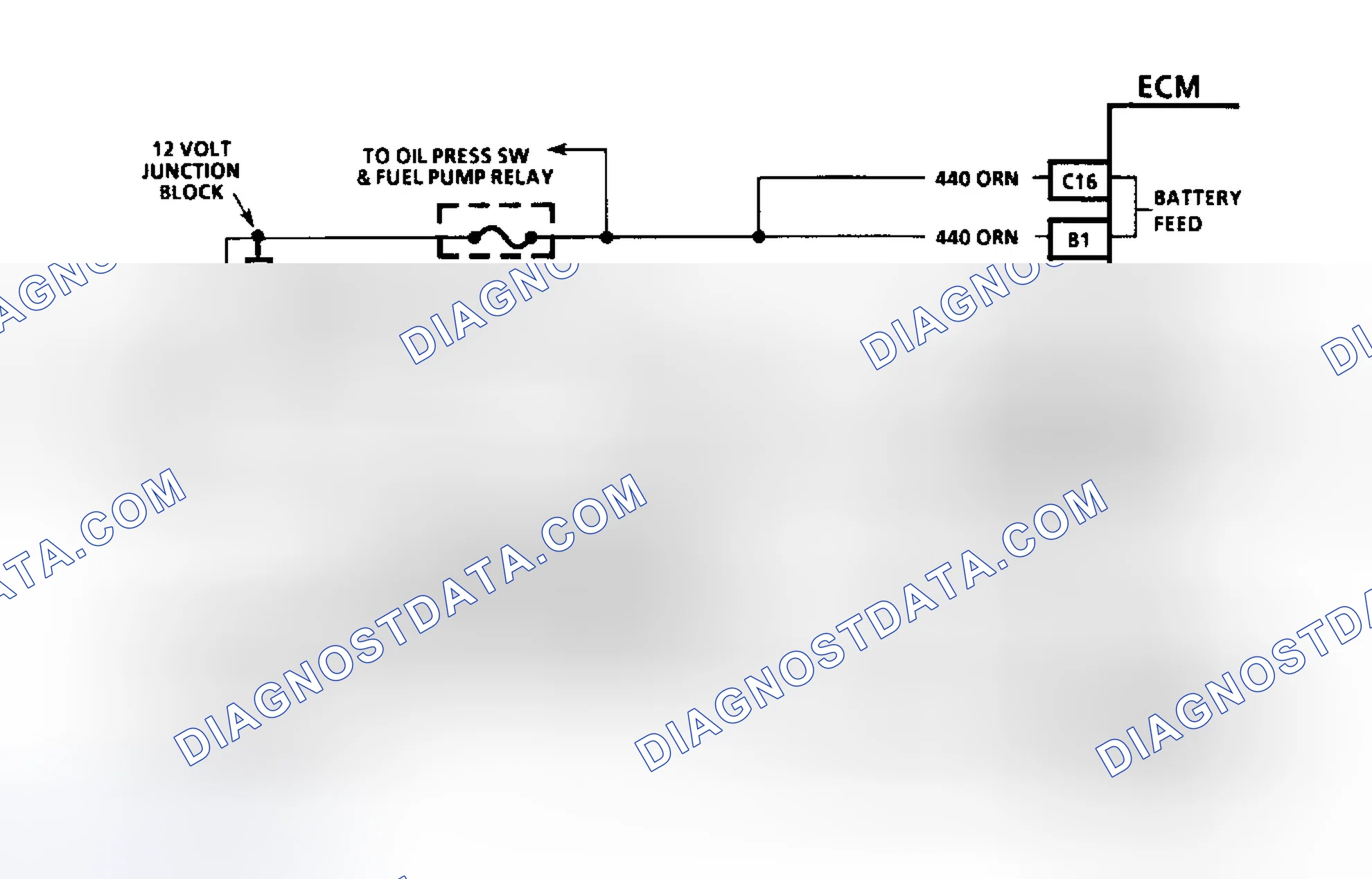 Scheme 4: Fuel Injection Diagnostic Circuit Schematic (Except 4.3L Turbo & Models With 4L80-E Transmission)