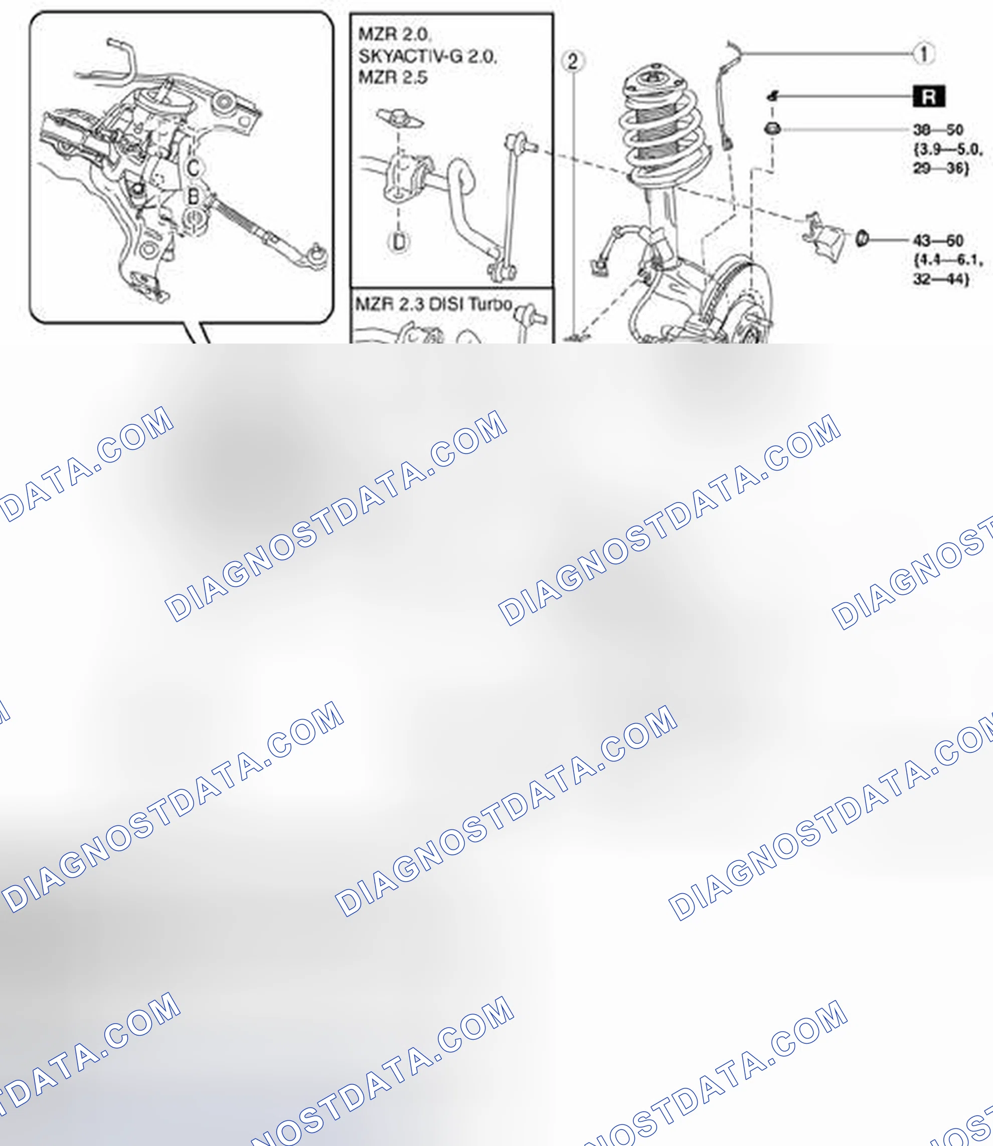 Scheme 13: Exploded View Of Front Lower Arm With Torque Specifications