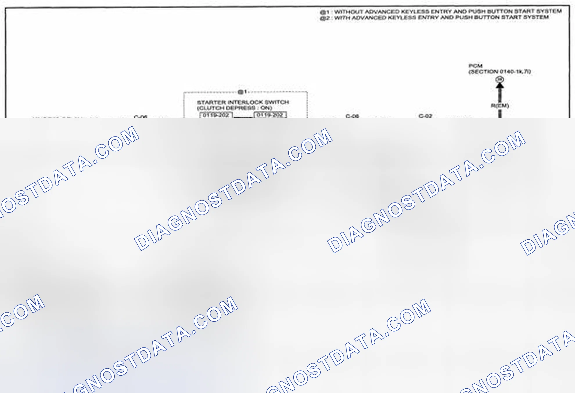 Scheme 110: Starting System (MZR 2.0/MTX, MZR 2.5/MTX, MZR 2.3 DISI Turbo) Wiring Diagram - 119-2b (1 Of 2)