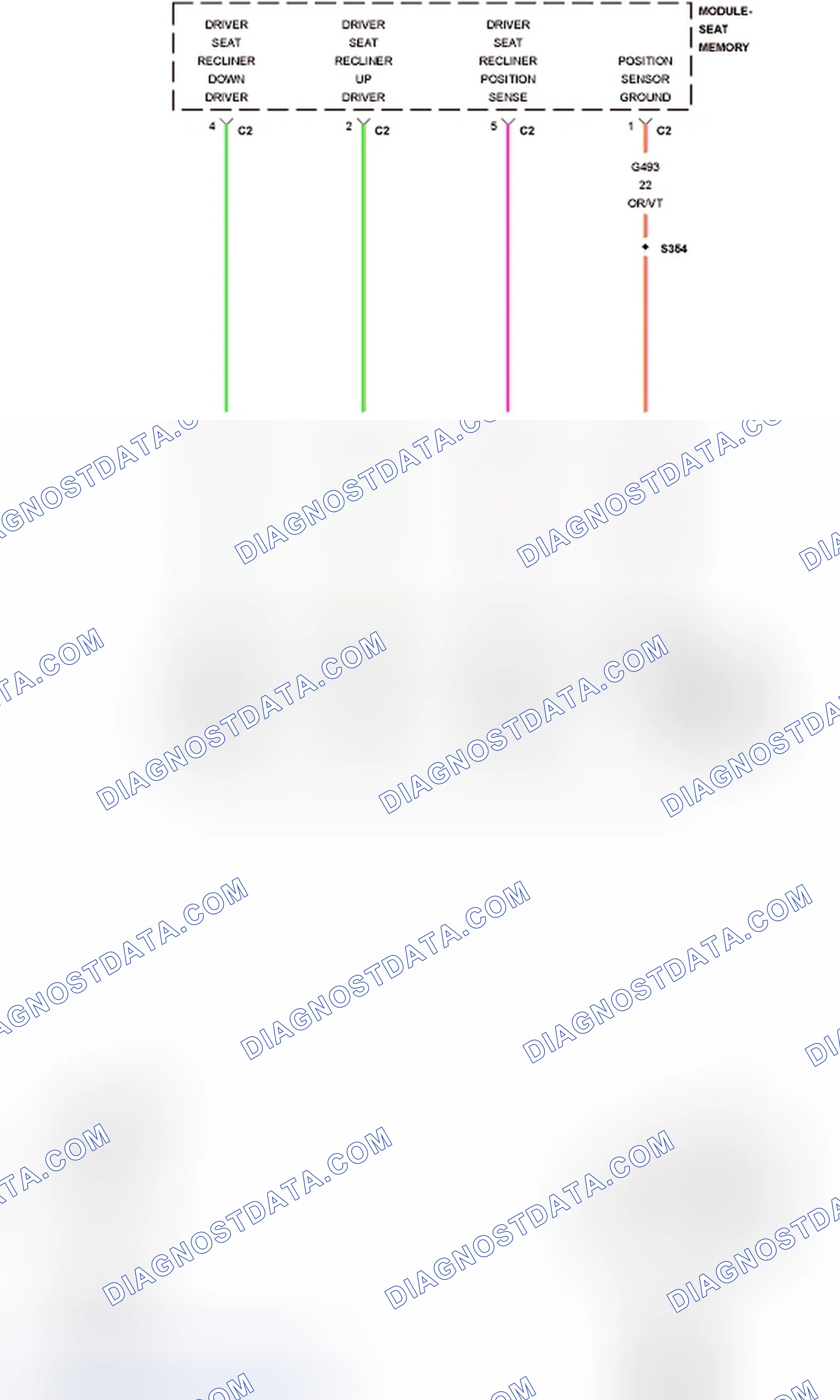 Scheme 196: B1D79-SEAT RECLINER POSITION SENSOR CIRCUIT LOW