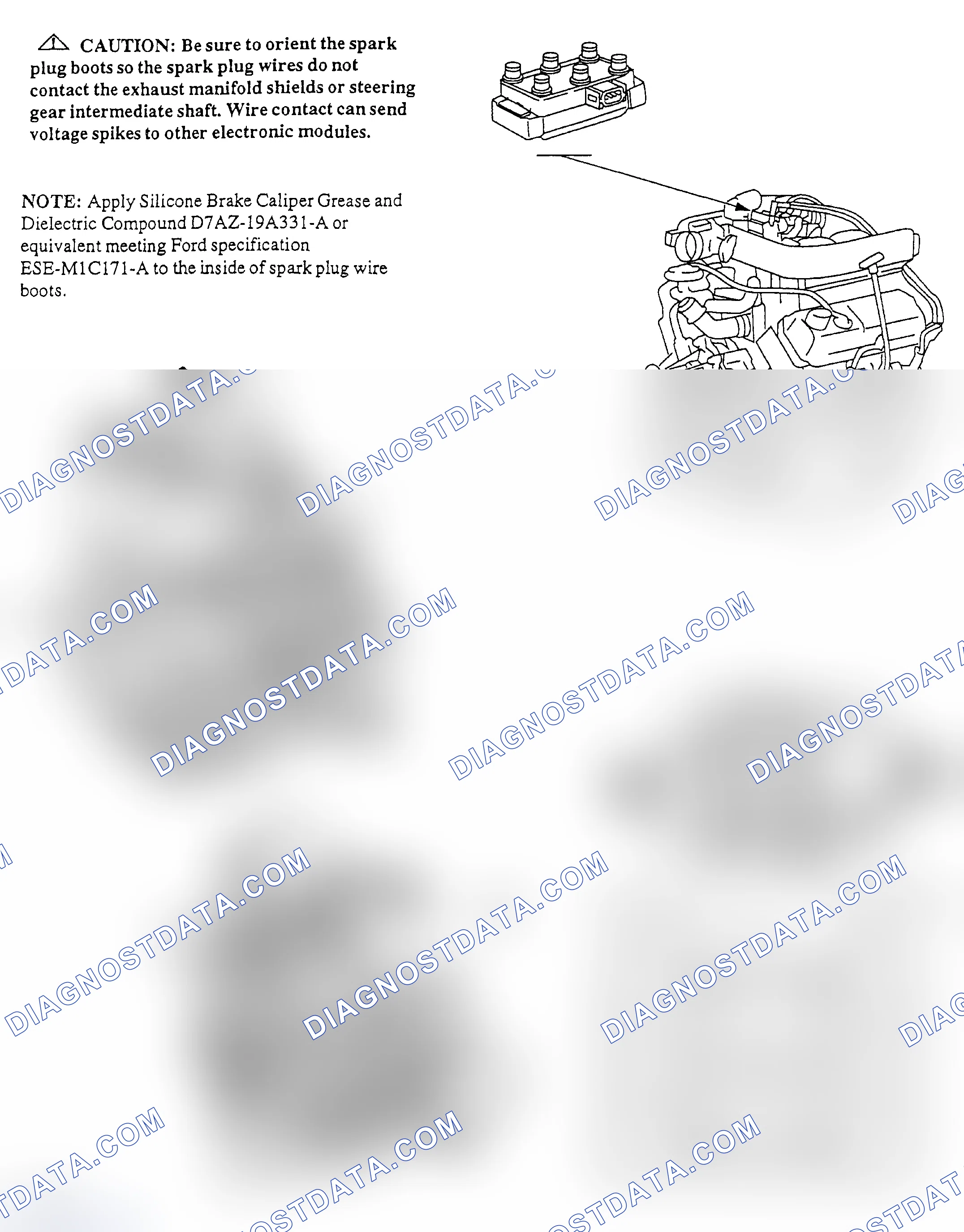 Scheme 13: Spark Plug Wire Routing (4.2L)