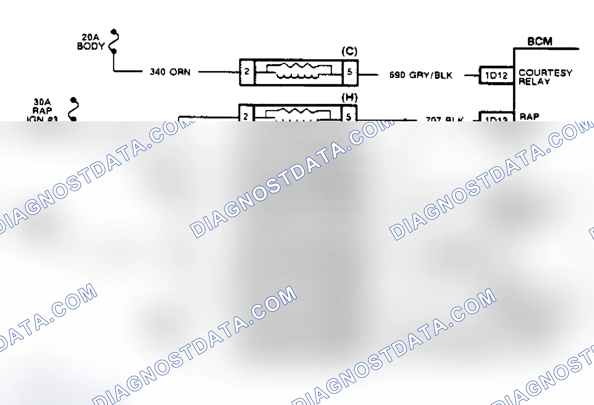 Scheme 164: Code B420, Wiring Diagram Courtesy - Twilight Light Relay Circuits (Riviera & Reatta)