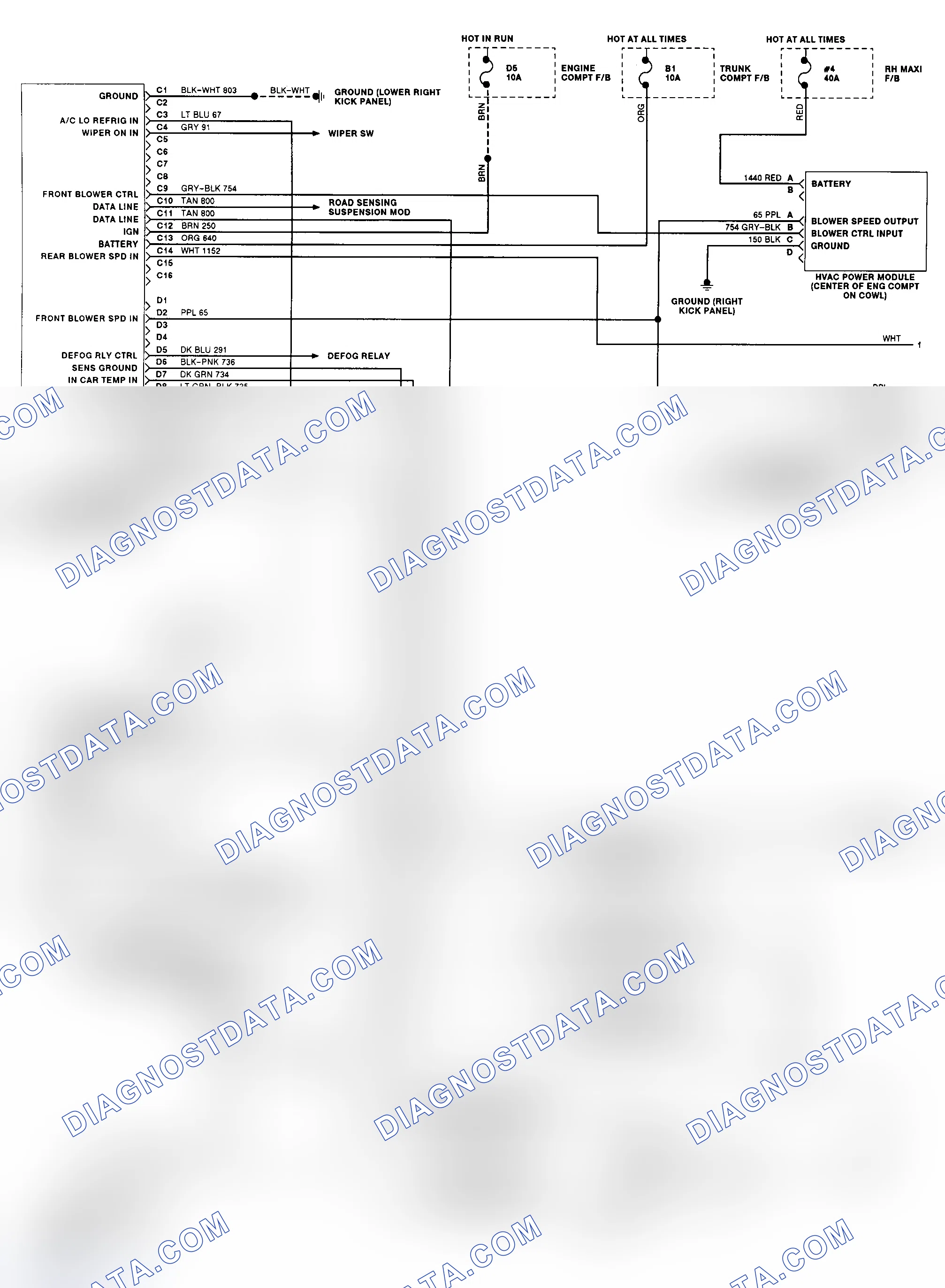 Scheme 7: Automatic A/C-Heater System Wiring Diagram (1 Of 2)