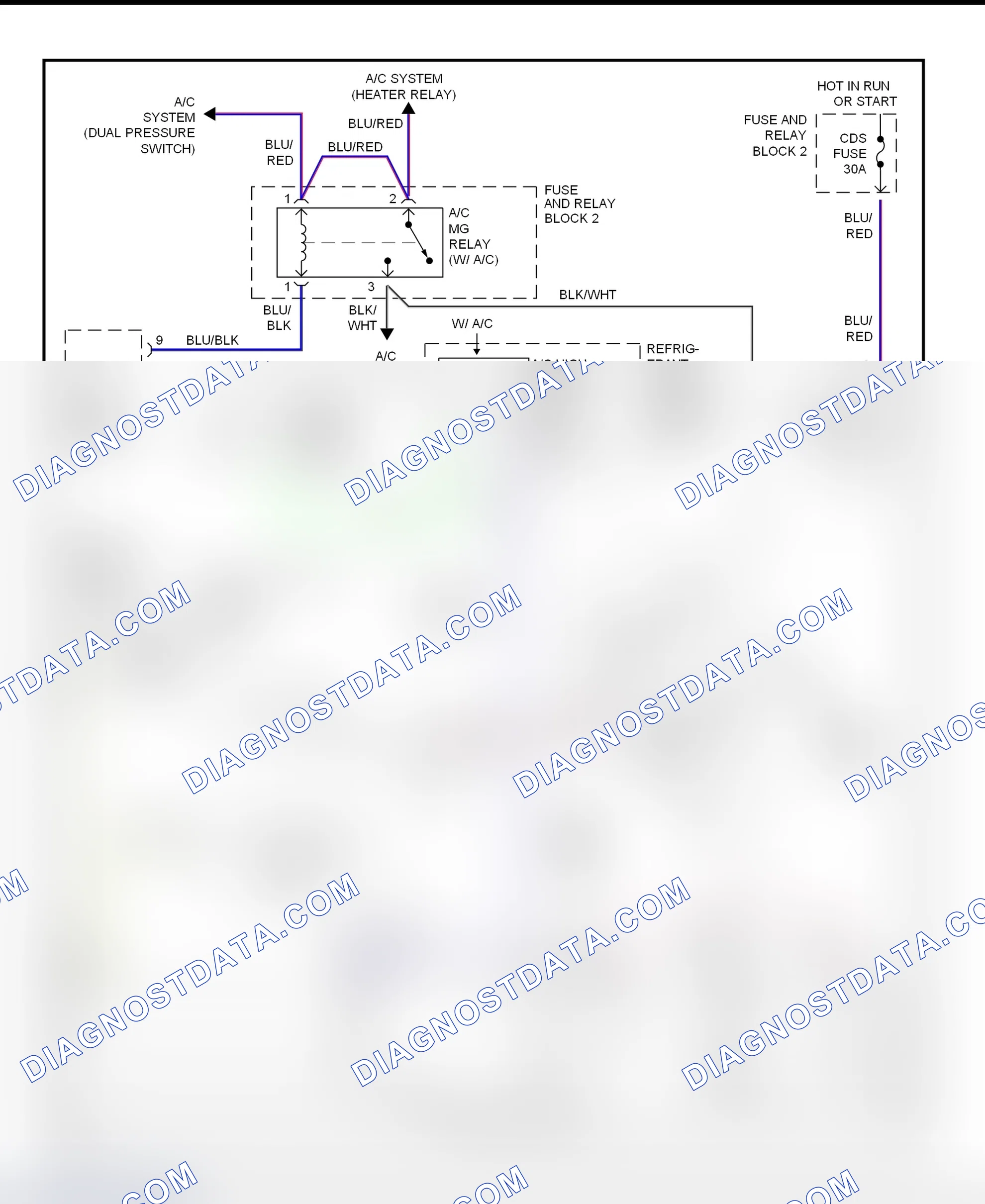 Scheme 20: Cooling Fan System Wiring Diagram (1998-99 Prizm)