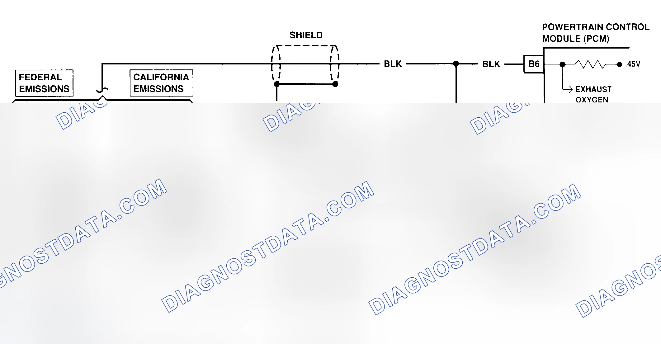 Scheme 68: CODE 21 - Schematic (Prizm LSi) Oxygen Sensor Circuit, Open Or Shorted Circuit