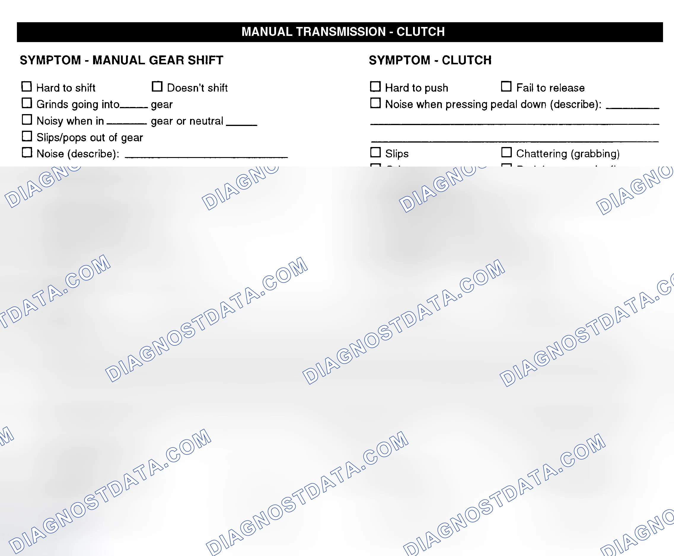 Scheme 10: Manual Transmission & Clutch