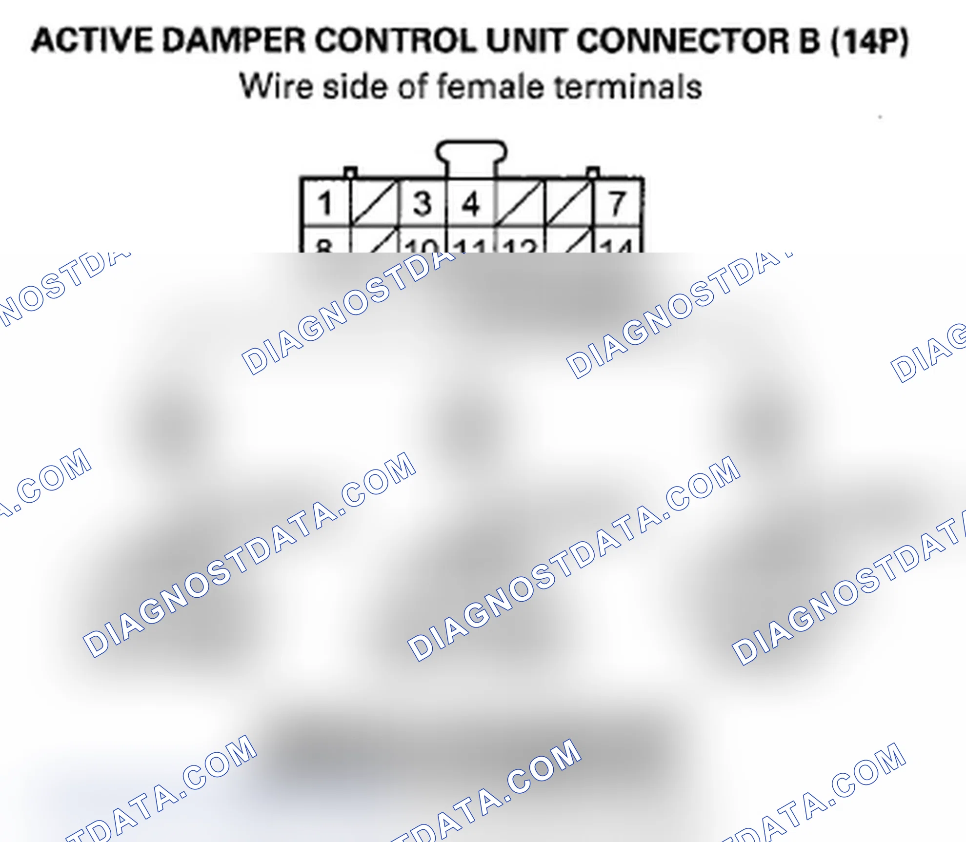 Scheme 68: DTC 1-1: Front Vertical Acceleration Sensor Circuit High Voltage; DTC 1-2: Right-Rear Vertical Accel