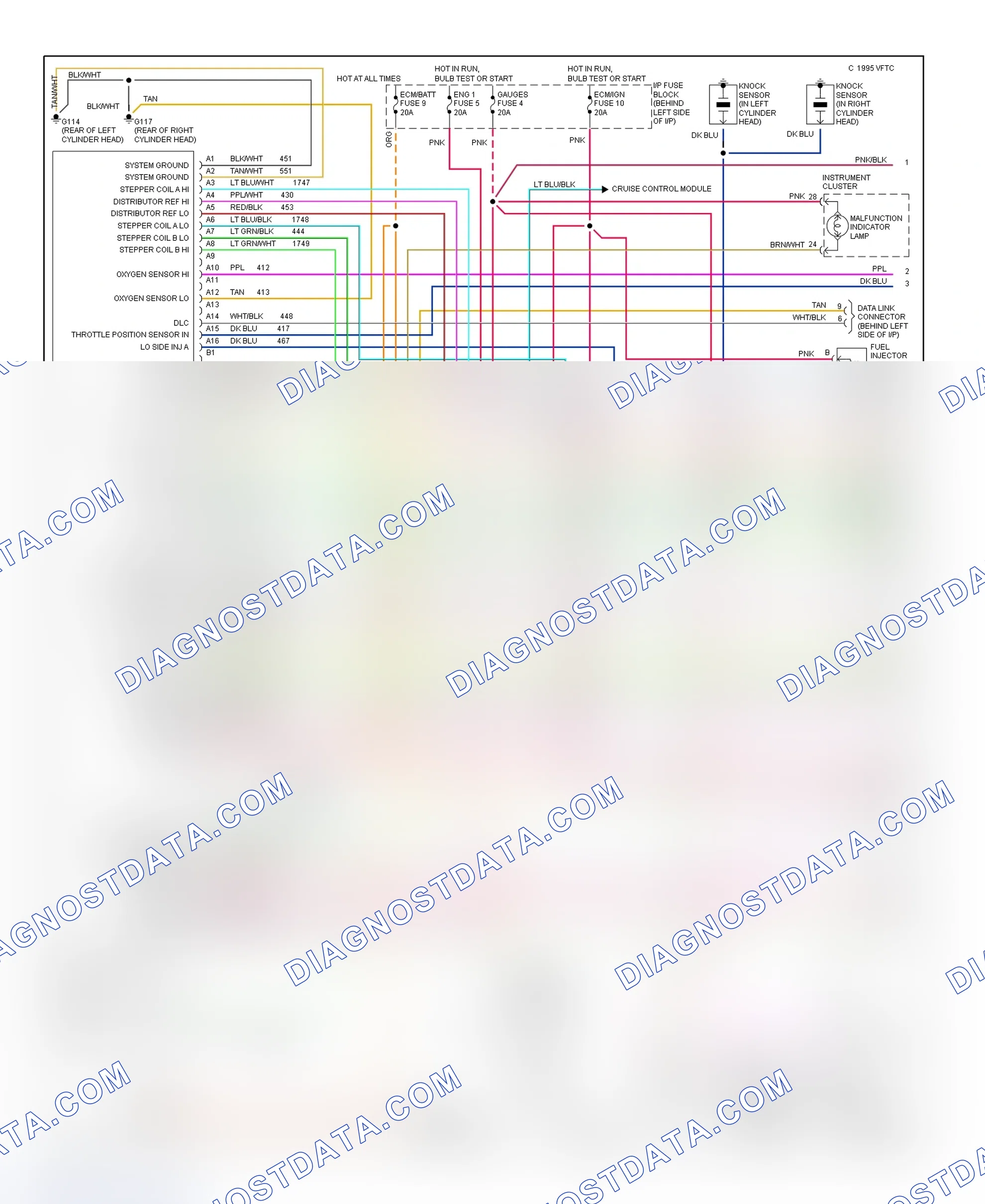 Scheme 14: Wiring Diagram ("S" & "T" Blazer, Jimmy, Pickup & Sonoma - 4.3L VIN W W/PCM - 1 Of 2)