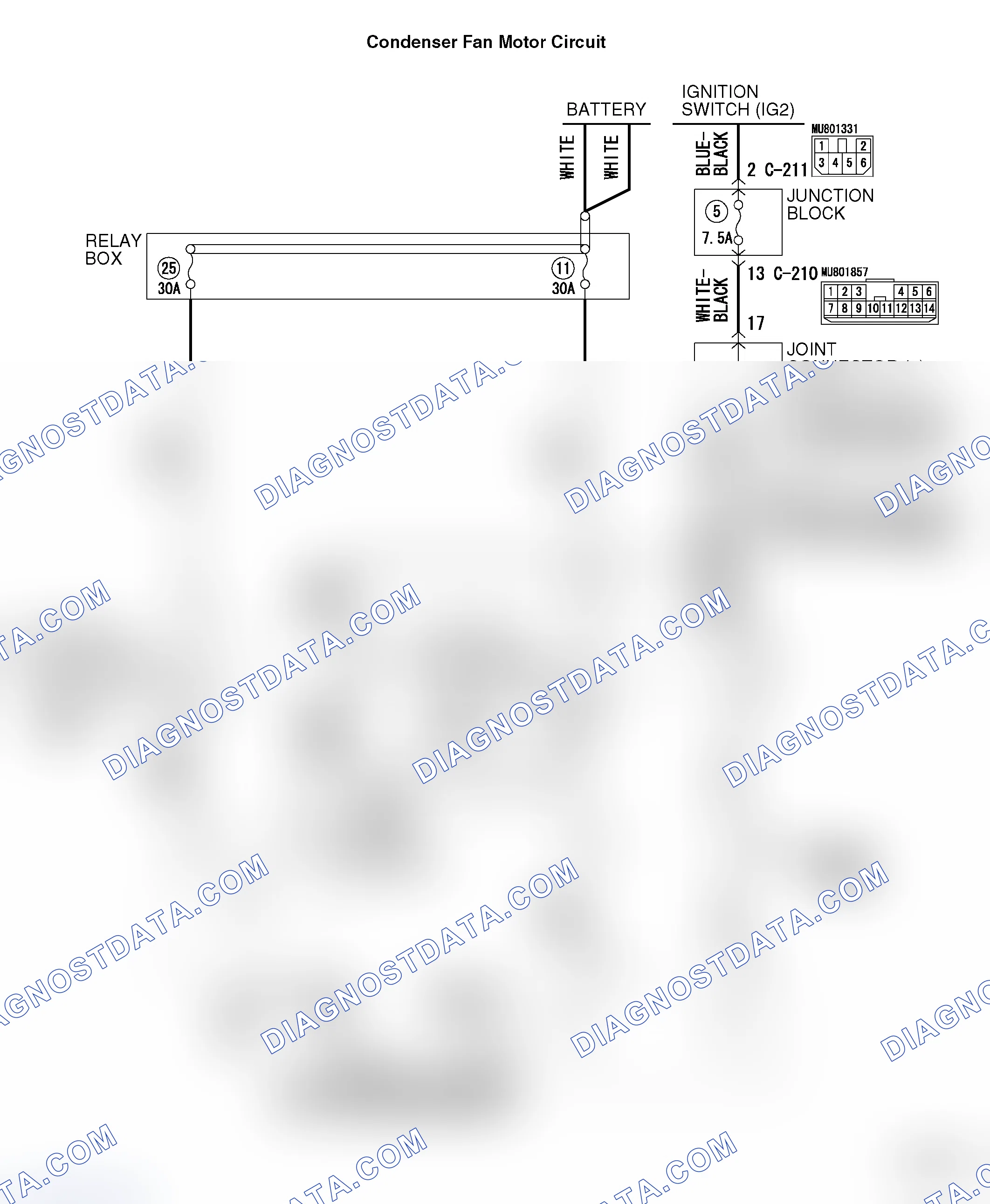 Scheme 136: INSPECTION PROCEDURE 10: Condenser Fan does not Operate.