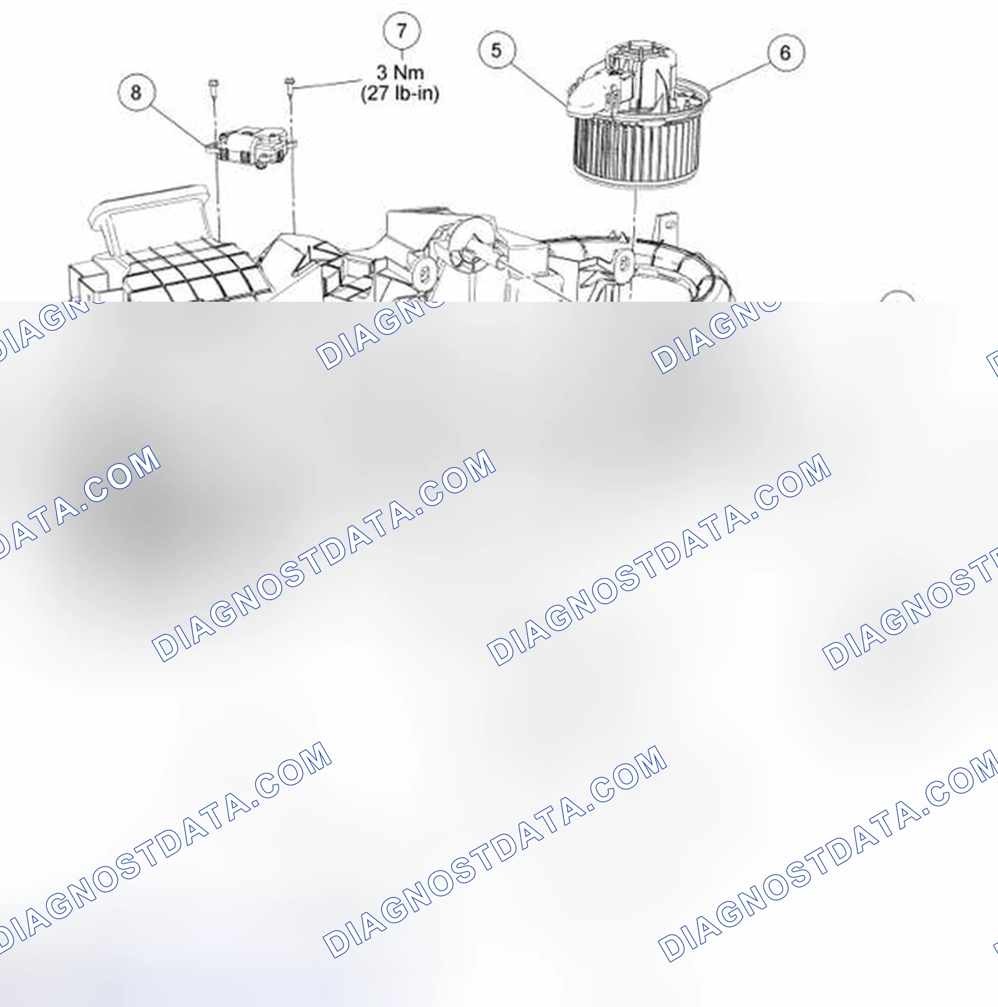 Scheme 216: Heater Core And Evaporator Core Housing