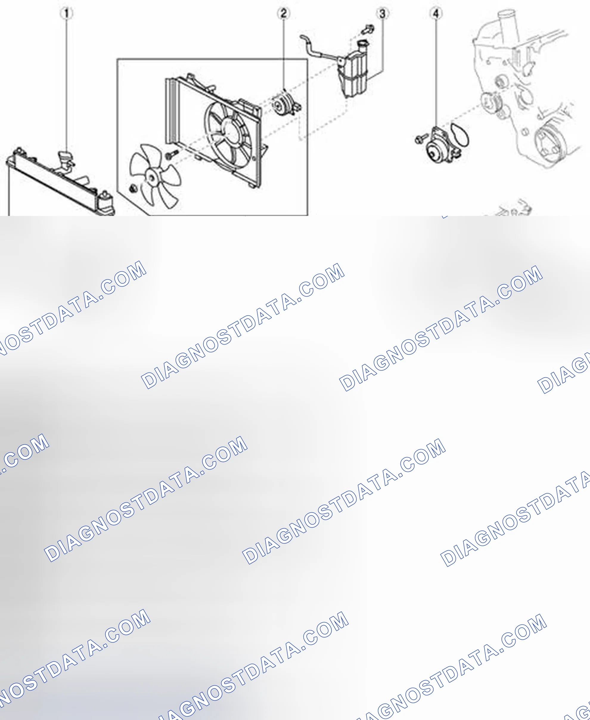 Scheme 1: Exploded View Of Cooling System Components (MZR 1.5)