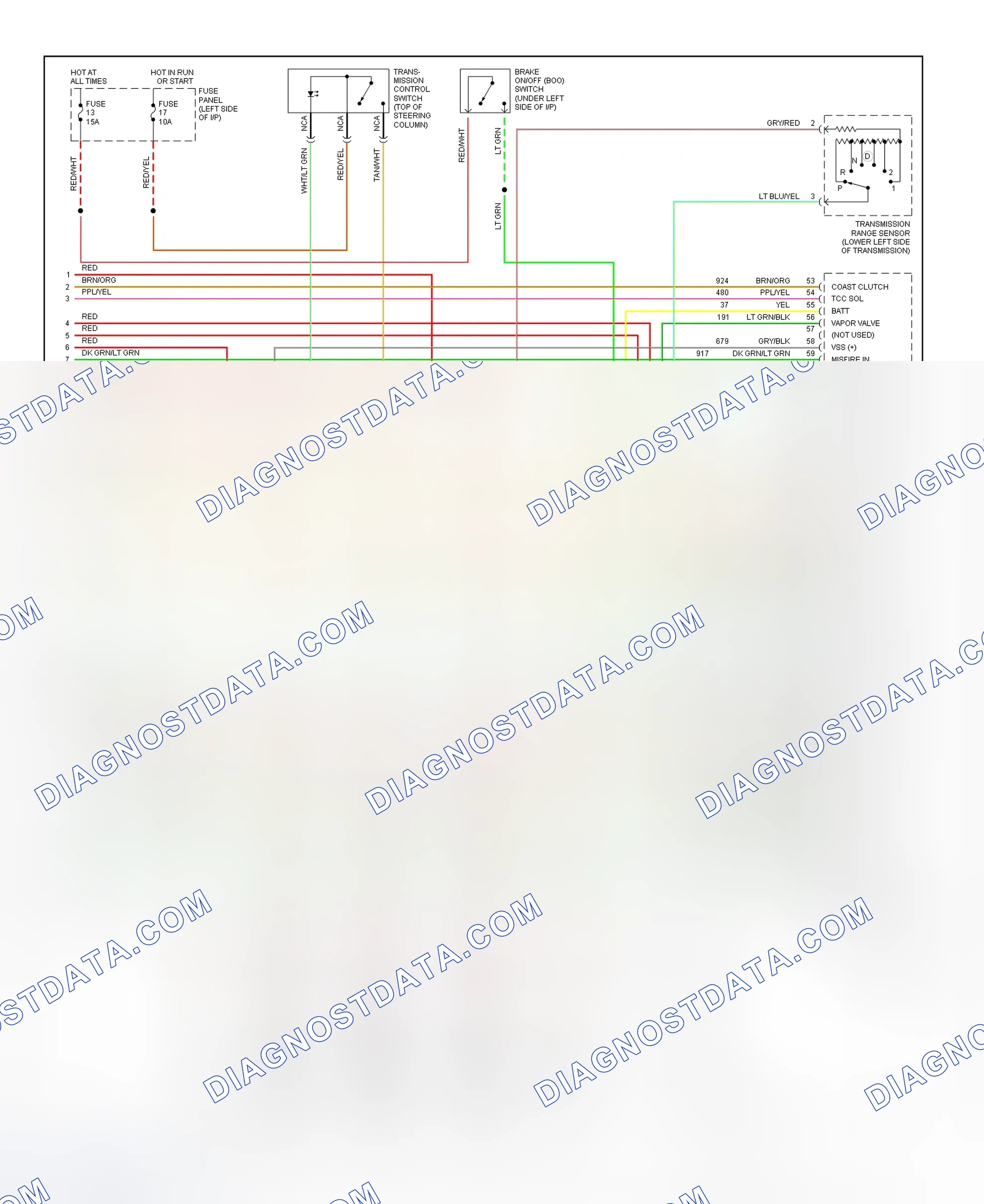 Scheme 299: 5.8L PCM Wiring Diagram (EEC-V - 4 Of 4)