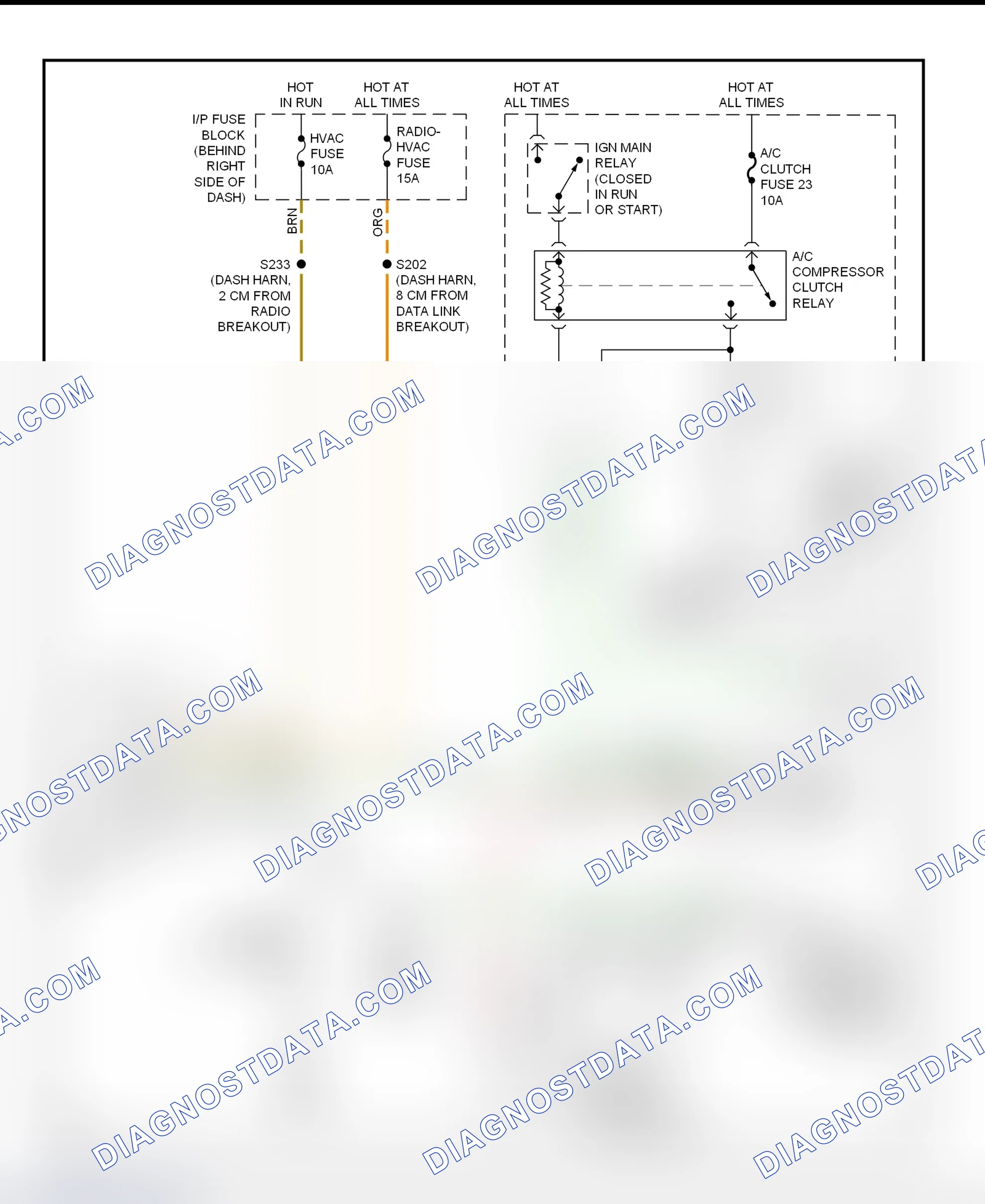 Scheme 64: A/C Compressor Clutch Control Circuit Wiring Diagram (2000-01 Intrigue)