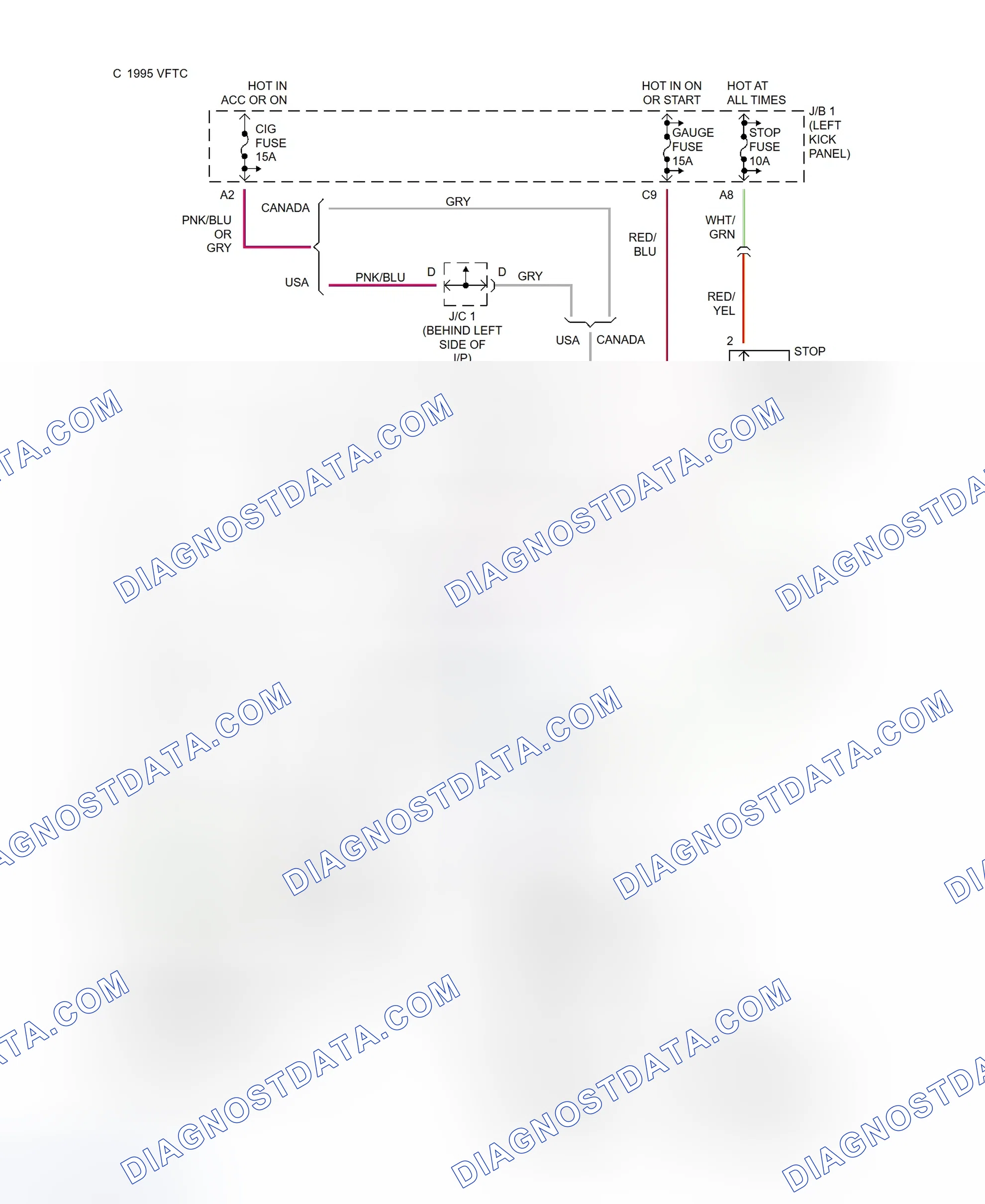 Scheme 99: Shift Interlock System Wiring Diagram (Paseo)