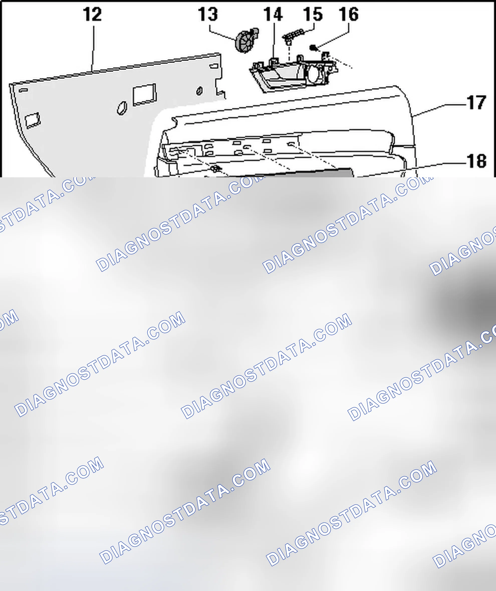 Scheme 3: REAR DOOR TRIM COMPONENT OVERVIEW