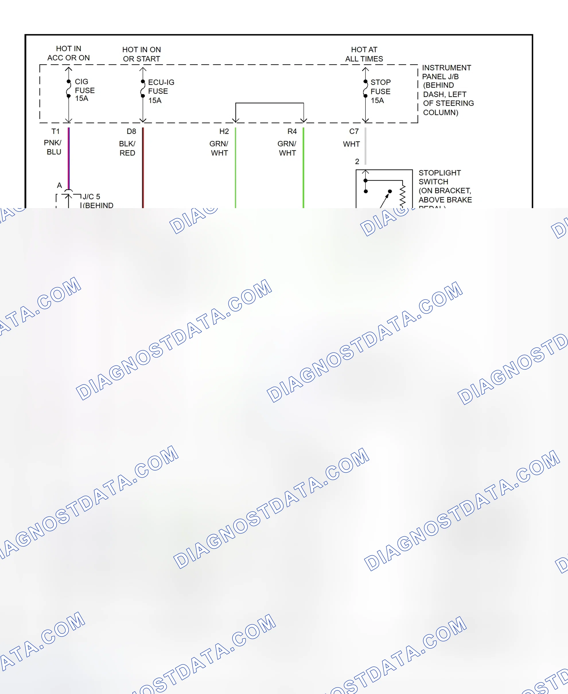 Scheme 437: Shift Interlock System Wiring Diagram (2001 - Toyota Camry 2.2L CNG)