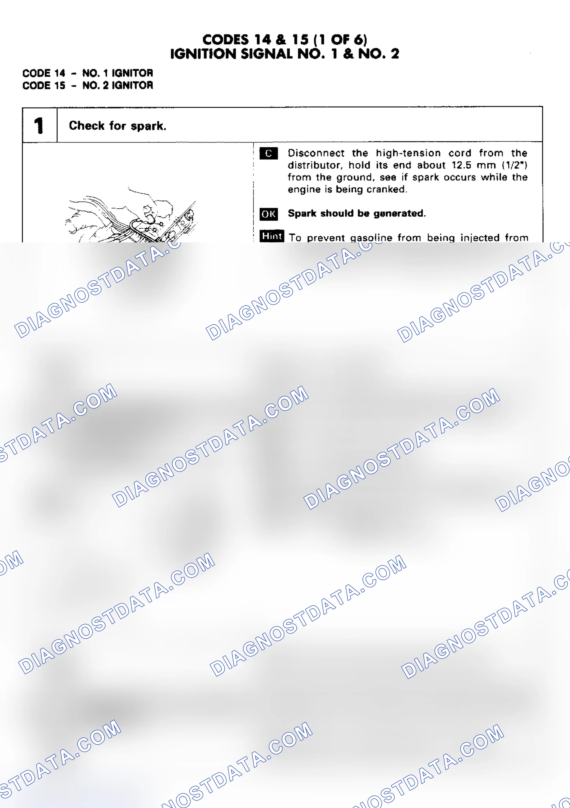 Scheme 68: Code 14 & 15: Ign Signal No. 1 & 2 Steps 1-3 (1 of 6)