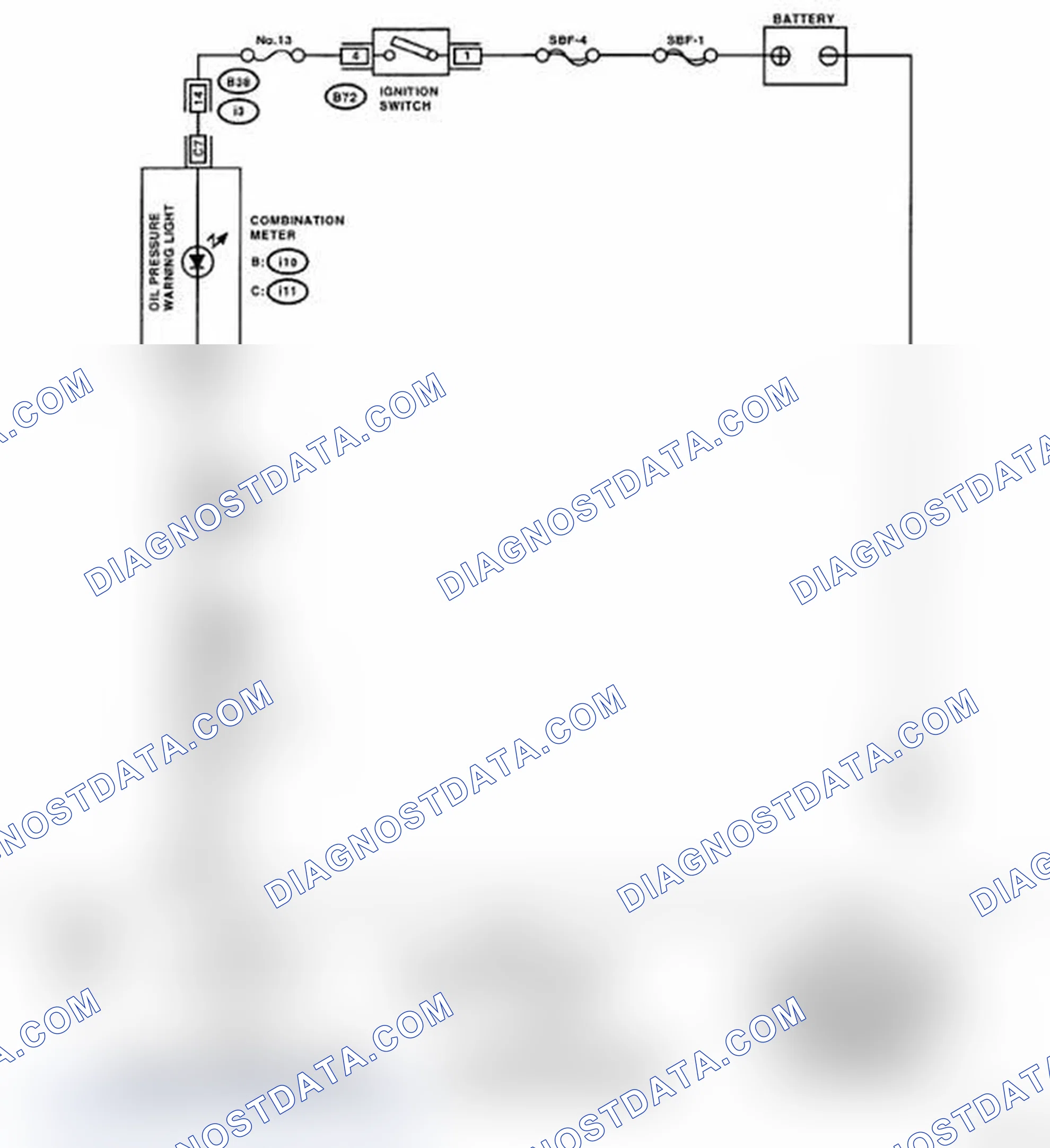 Fig. 3: Oil Pressure System - Wiring Diagram
