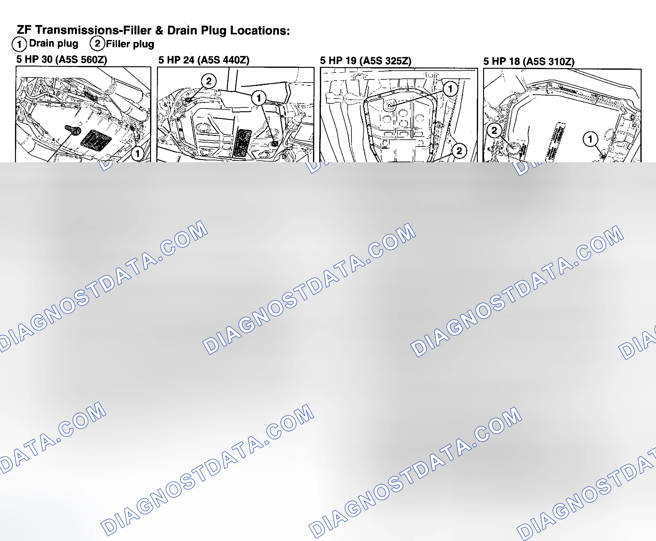 Scheme 104: Models Without A Transmission Dipstick