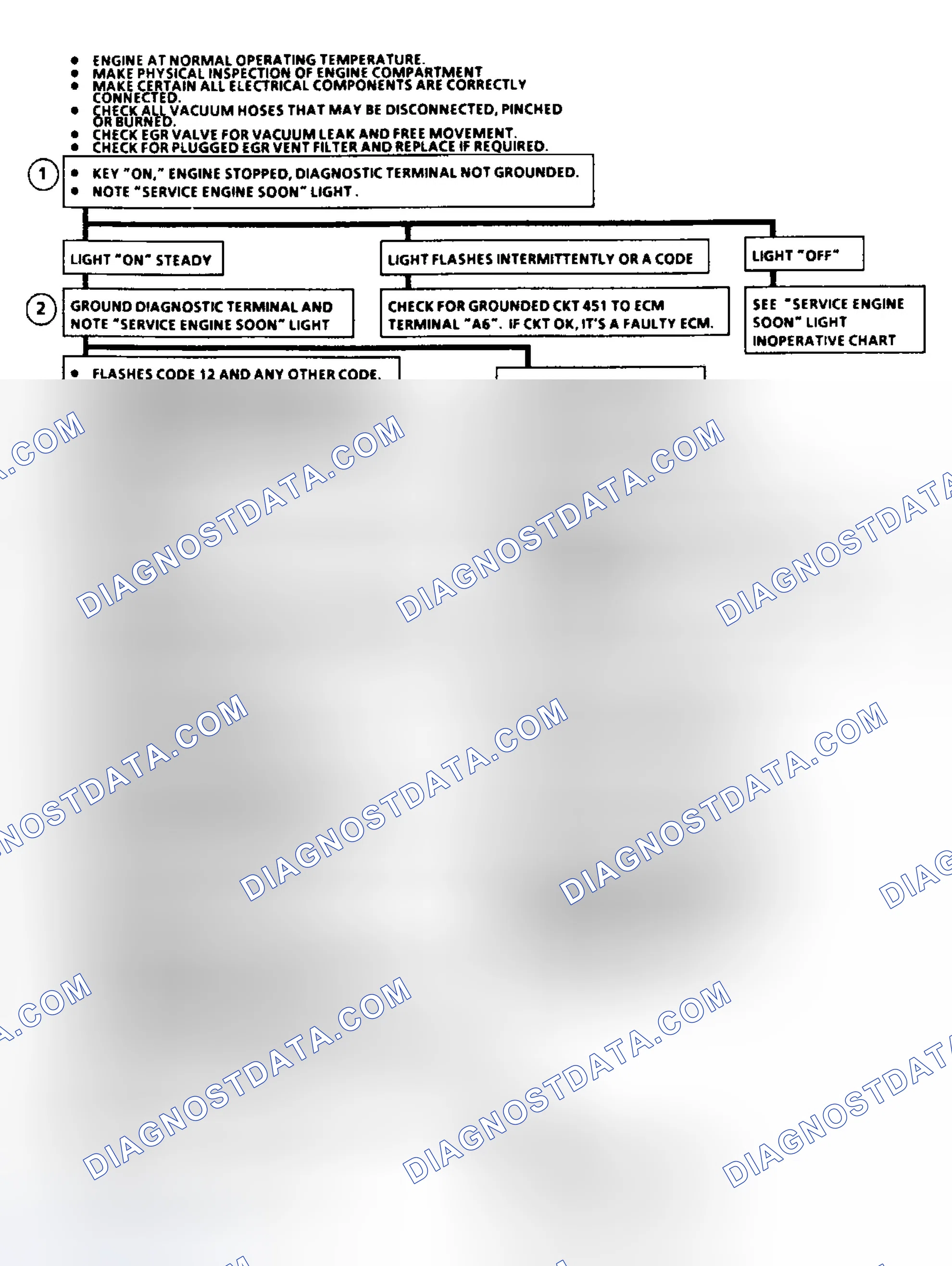 Scheme 30: Diagnostic Circuit Check Flow Chart