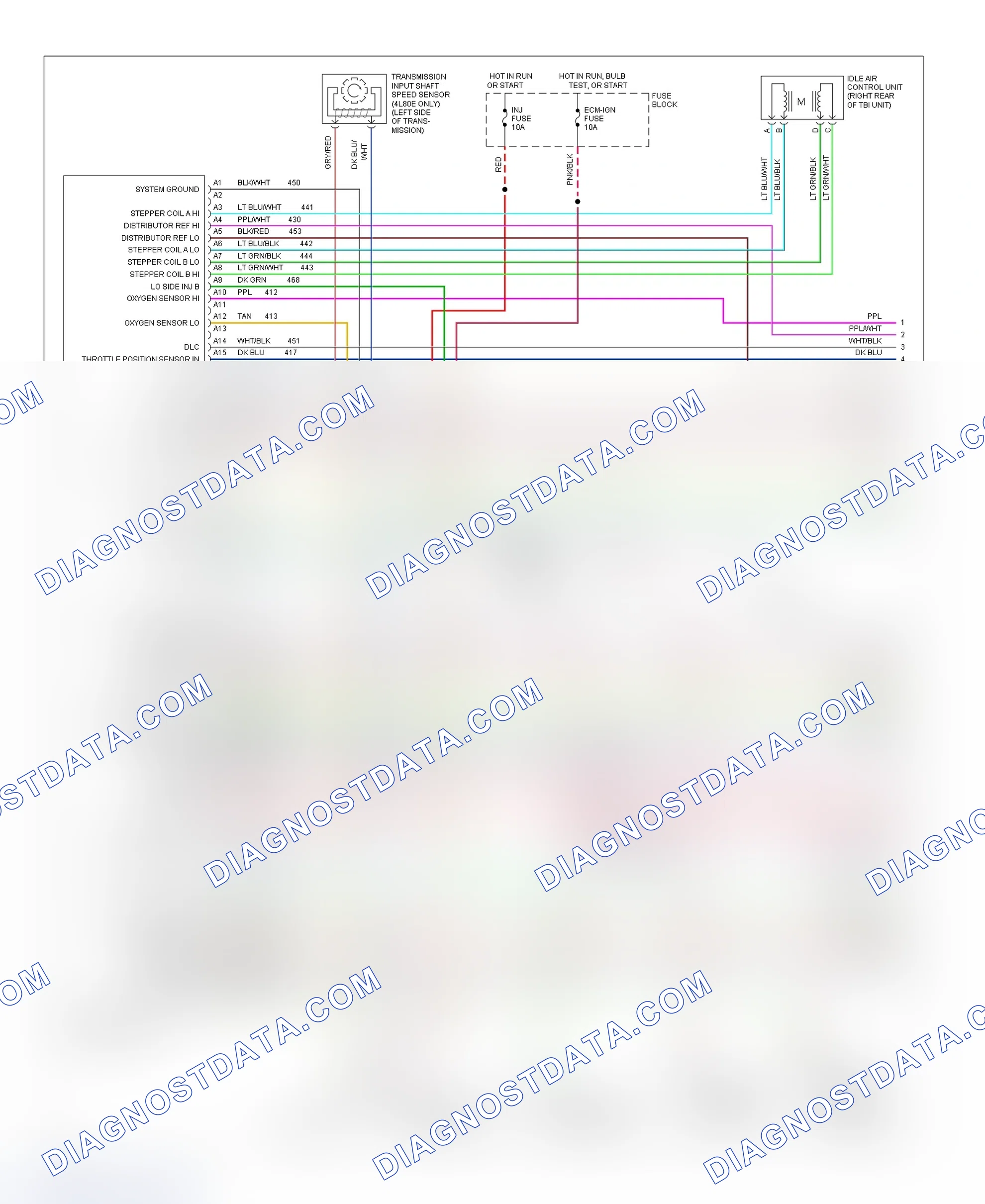 Scheme 111: Wiring Diagram (Blazer, Pickup, Sierra, Suburban & Yukon - 4.3L, 5.0L & 5.7L With A/T - 1 Of 3)