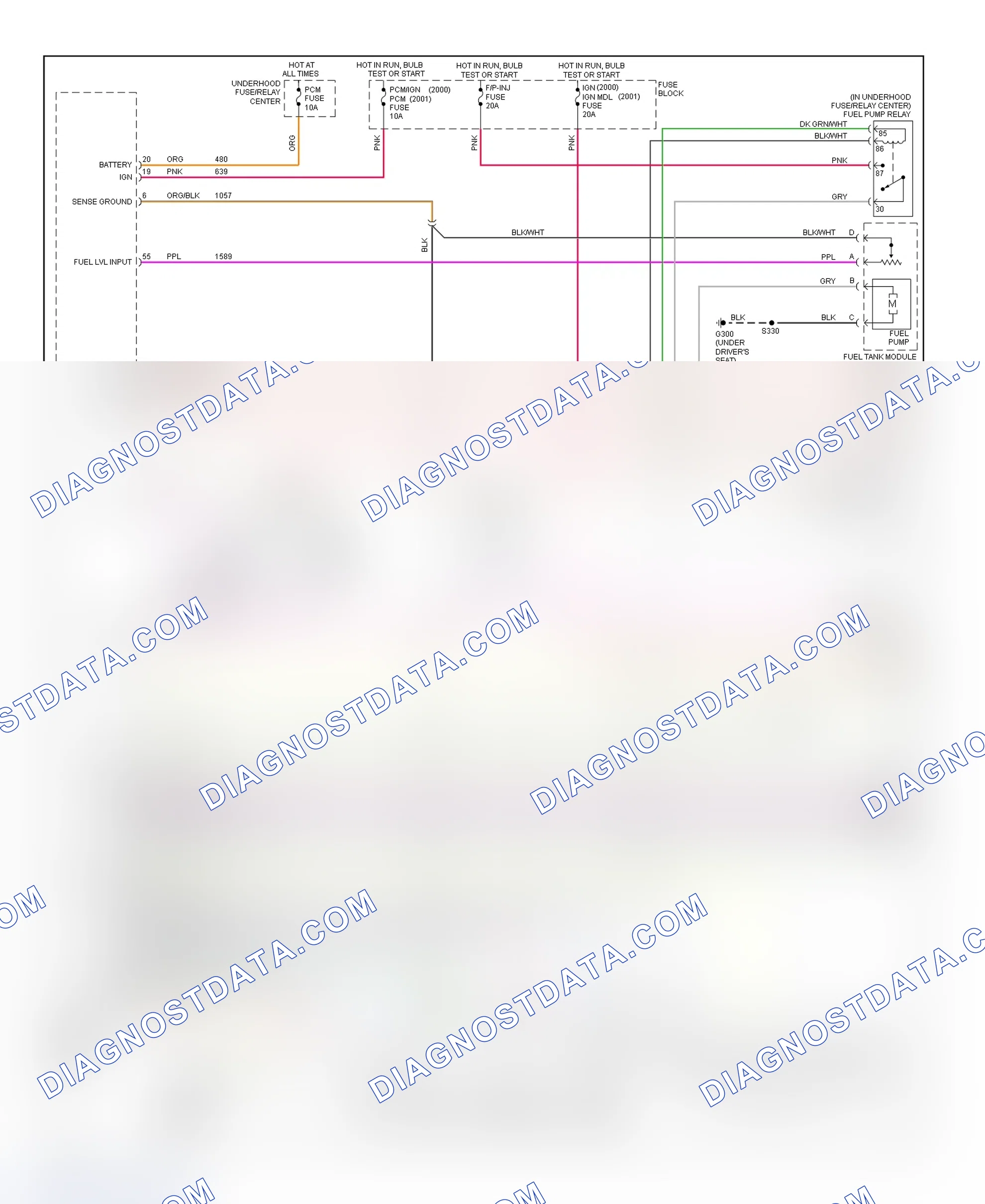 Scheme 40: PCM Wiring Diagram (Cavalier & Sunfire - 2.2L Gasoline - 1 Of 3)
