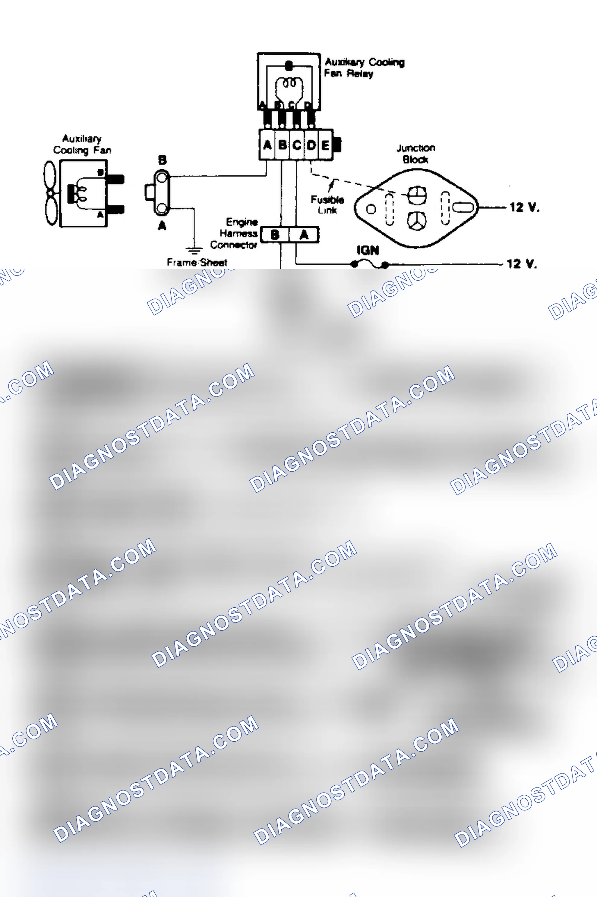 Scheme 1: "G", "R" & "V" Series (7.4L) Cooling Fan Circuit Diagram & System Diagnosis