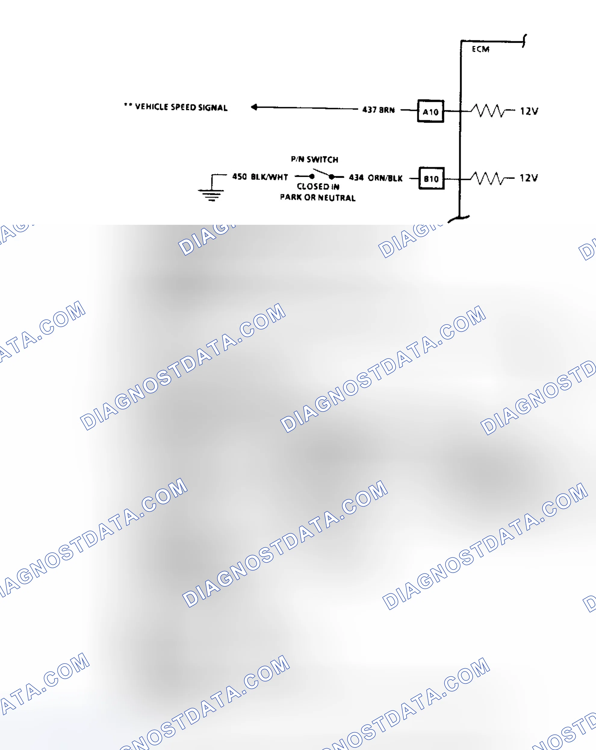 Scheme 60: Code 24: Vehicle Speed Sensor (Except 3.1L)