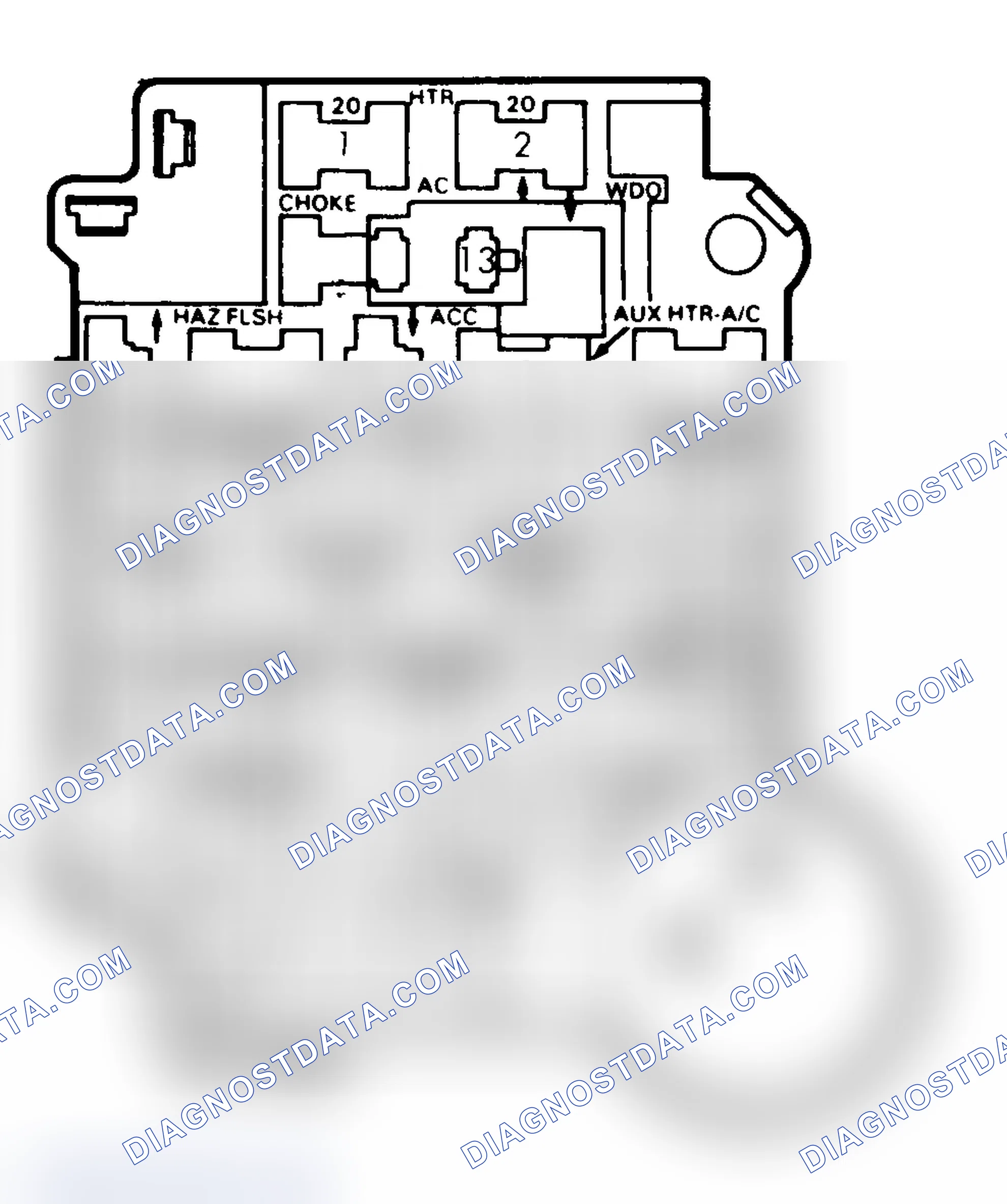 Scheme 35: FUSE PANEL IDENTIFICATION (1988-94 "C" & "K" SERIES)