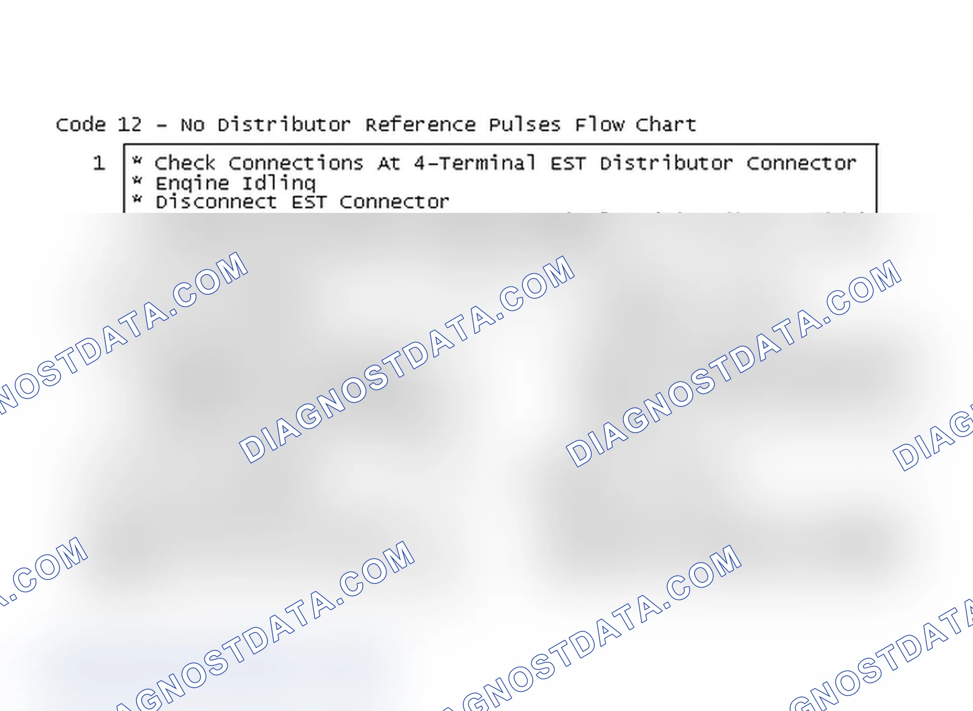 Scheme 125: Code 12 - No Distributor Reference Pulses Flow Chart