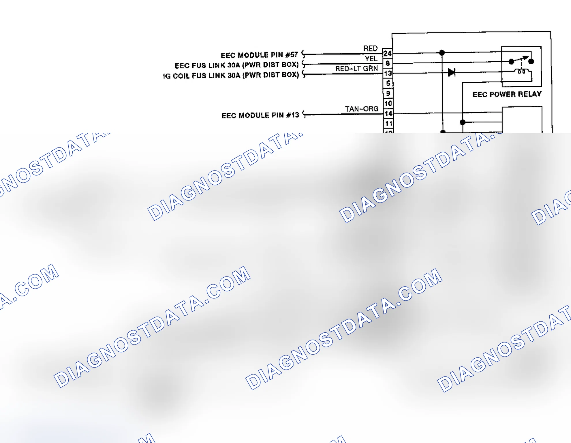 Scheme 14: Electric Cooling Fan Wiring Diagram (Thunderbird 3.8L SC)
