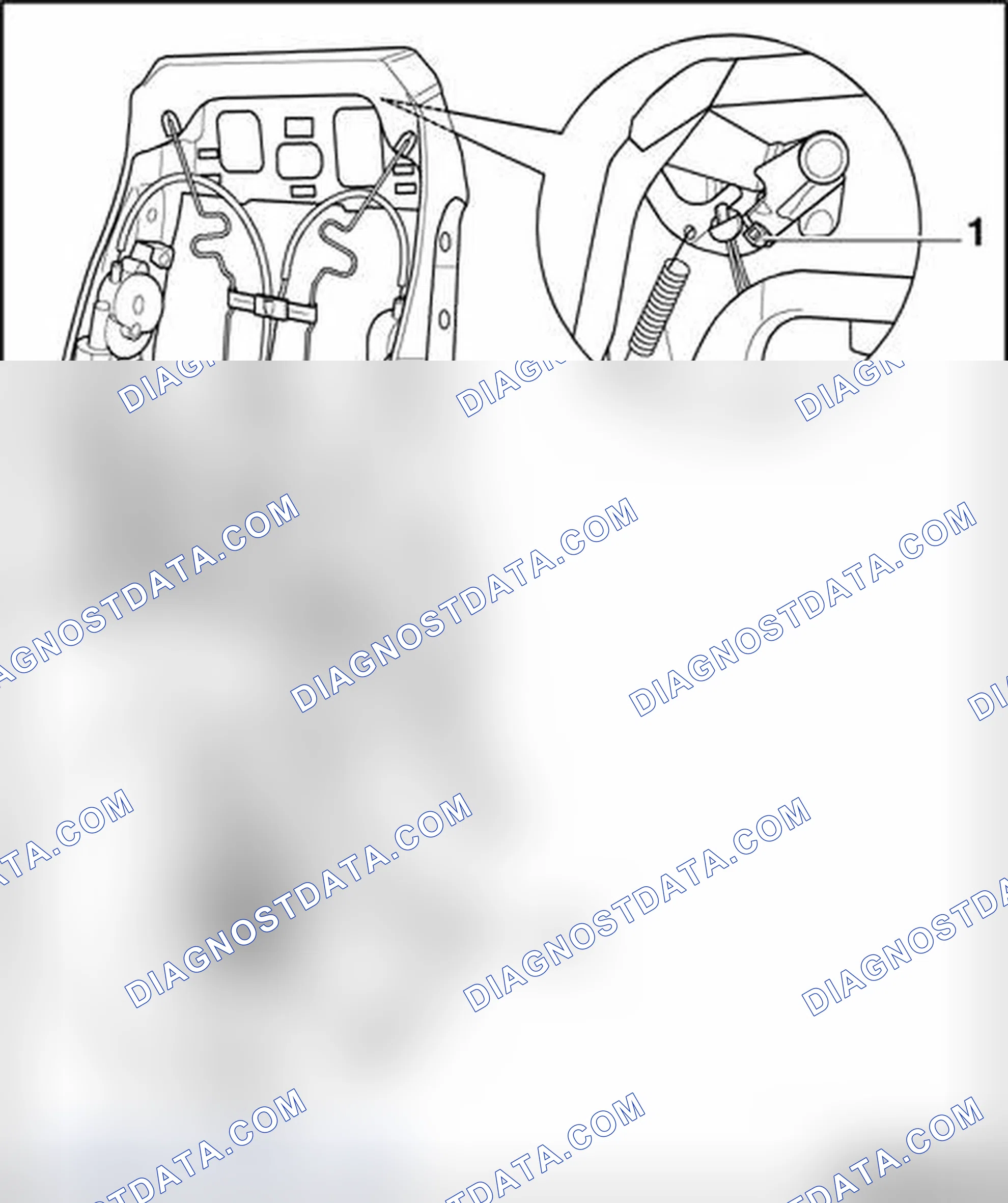 Scheme 224: Microswitch for seatback release, assembly overview