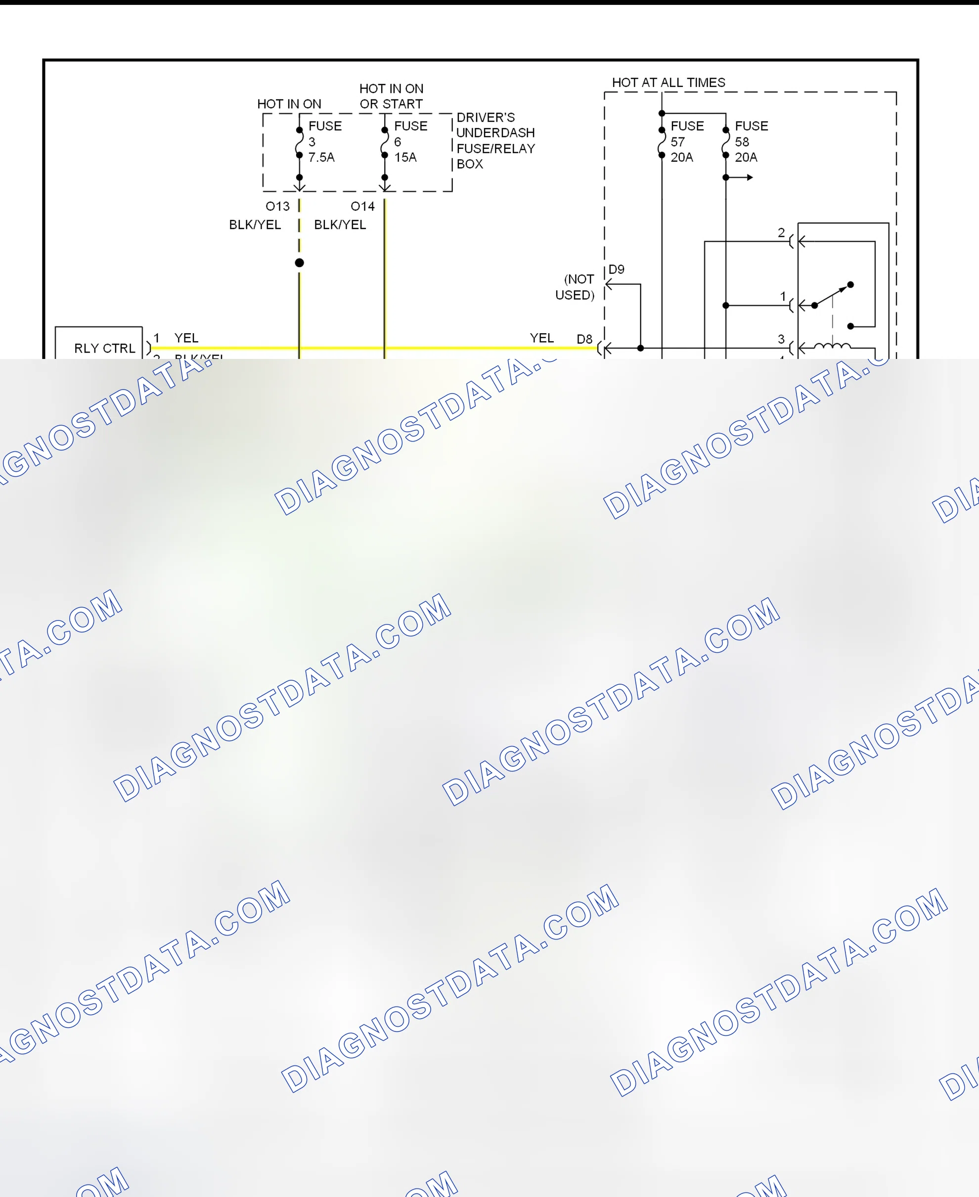 Scheme 13: Electric Cooling Fan System Wiring Diagram (1998 Accord 3.0L)