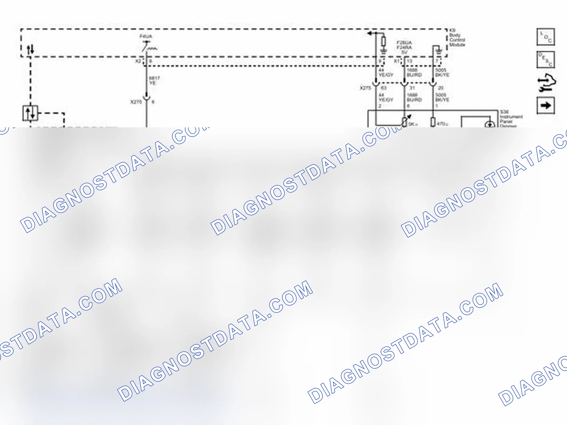 Scheme 50: Controls and Instrument Panel Lamps