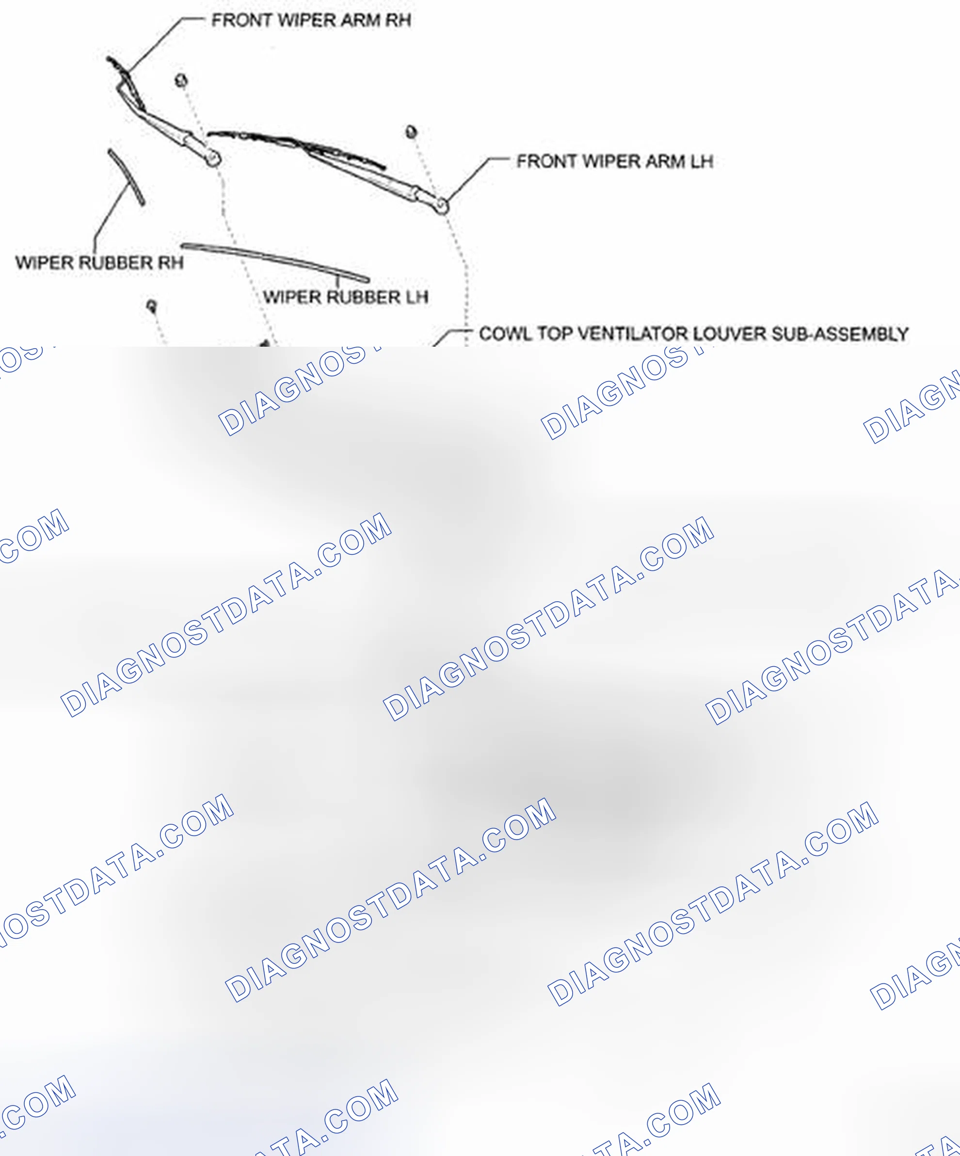 Scheme 25: Identifying Front Wiper Motor And Link Components With Torque Specifications