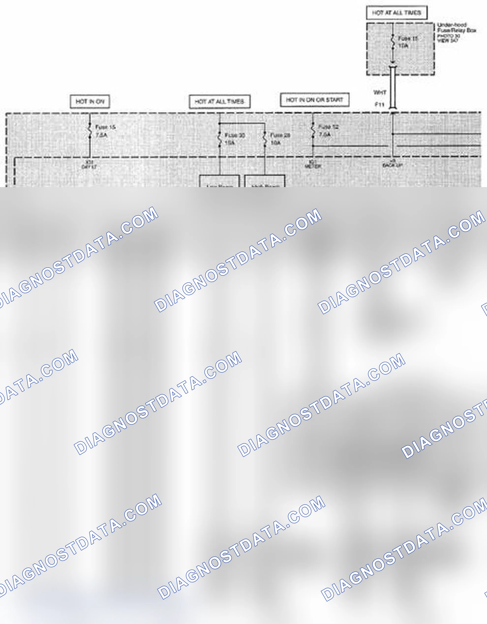 Scheme 332: Exterior Lights Circuit Diagram - Headlights (Page 110)