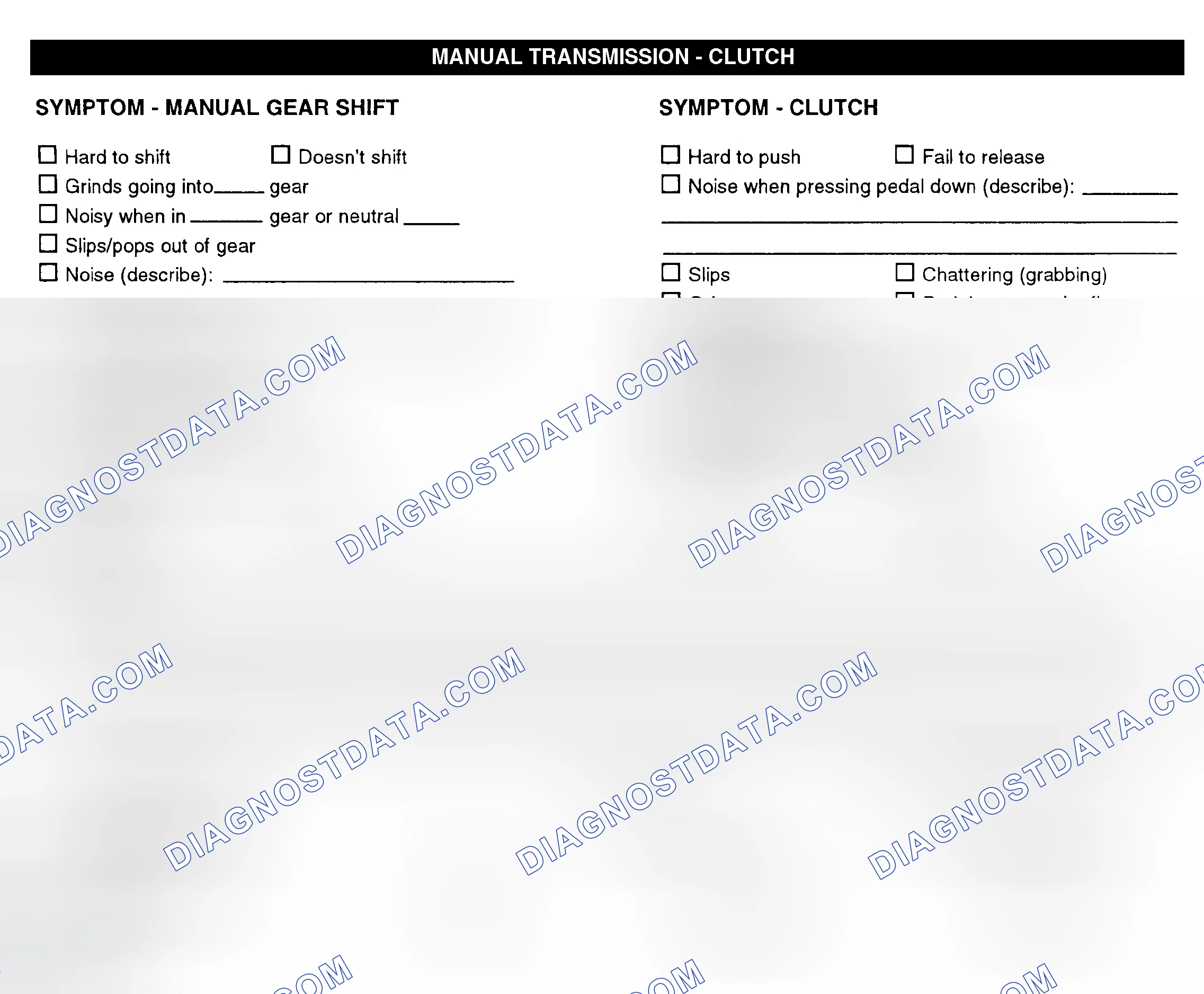 Scheme 10: Manual Transmission & Clutch
