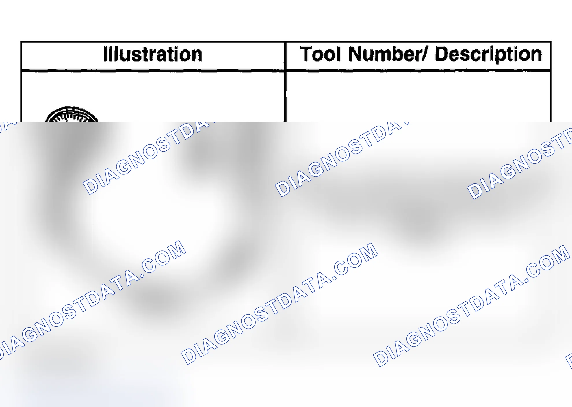 Scheme 22: Special Tools and Equipment