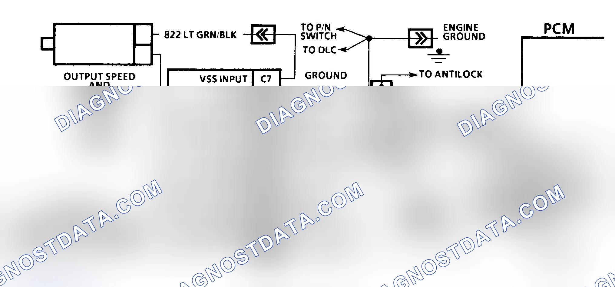 Scheme 178: DTC 16 Schematic ("C" & "K" Series) Vehicle Speed Signal Buffer Fault