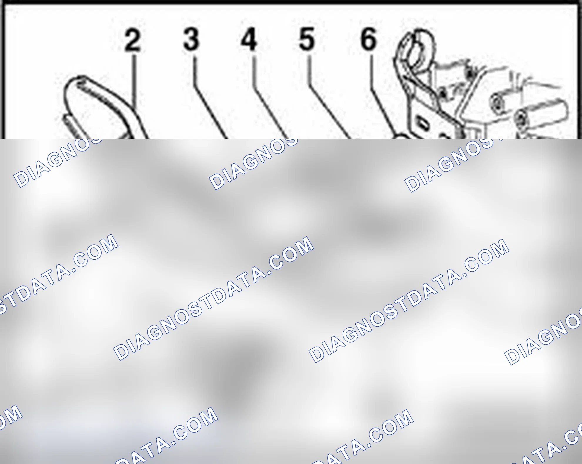 Scheme 307: Individual left mounting components for vehicles with automatic transmission 01V